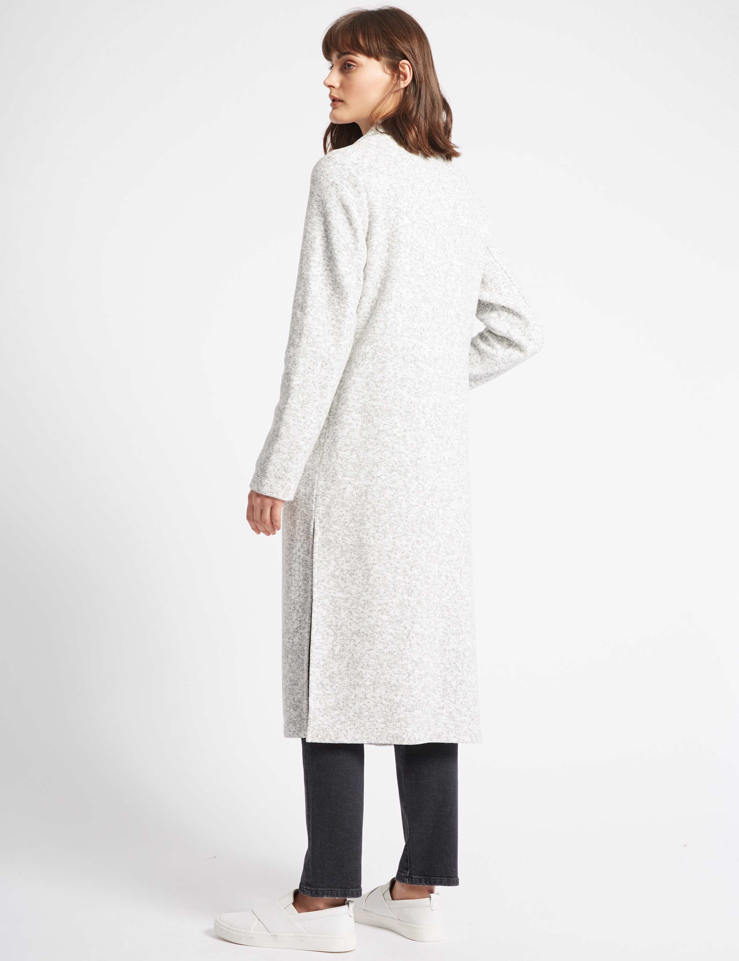 Cotton Blend Open Front Duster Coat 3 of 3