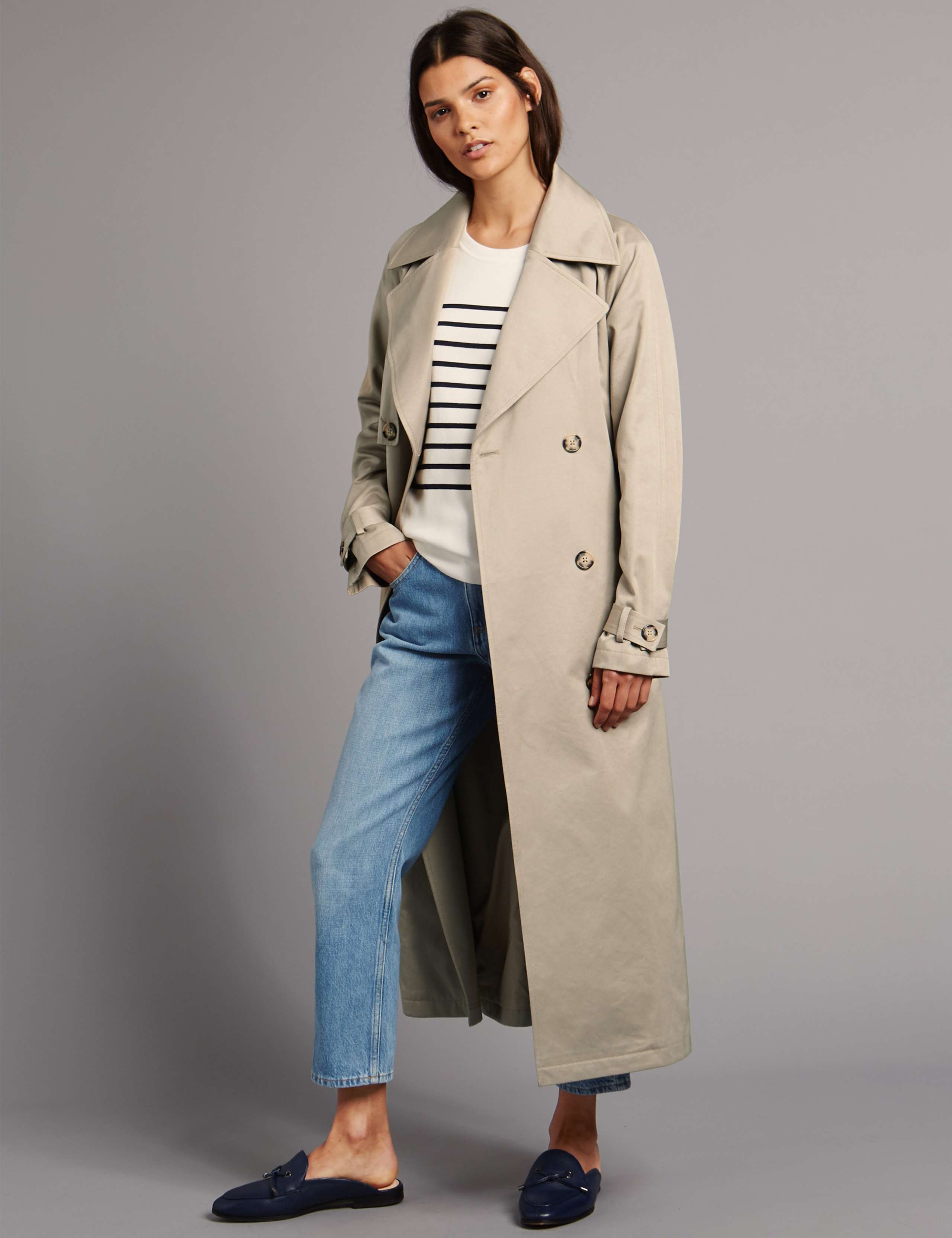 Cotton Blend Trench Coat with Stormwear™ 1 of 4
