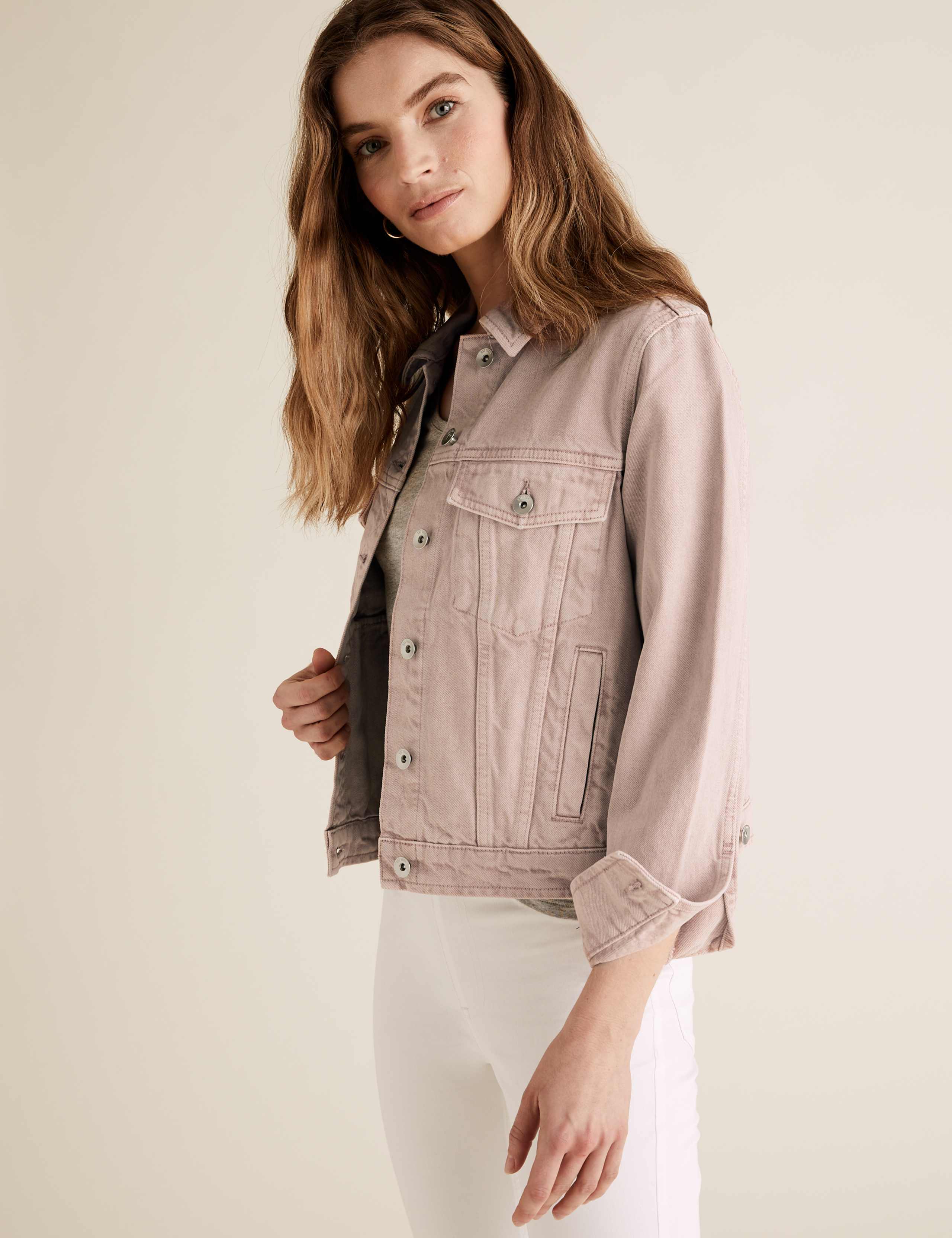 Petite Pure Cotton Denim Jacket 1 of 6