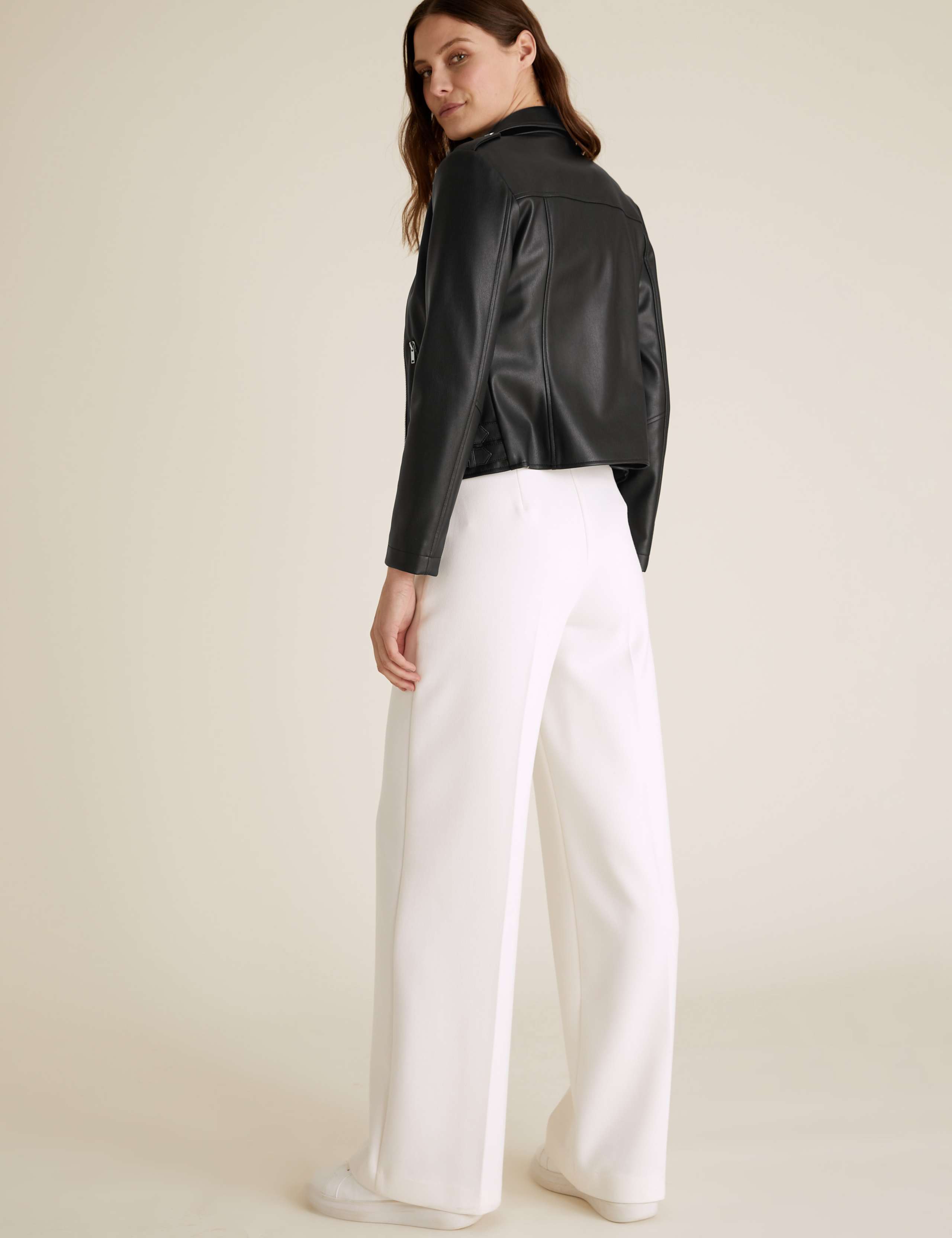 Faux Leather Biker Jacket 4 of 5