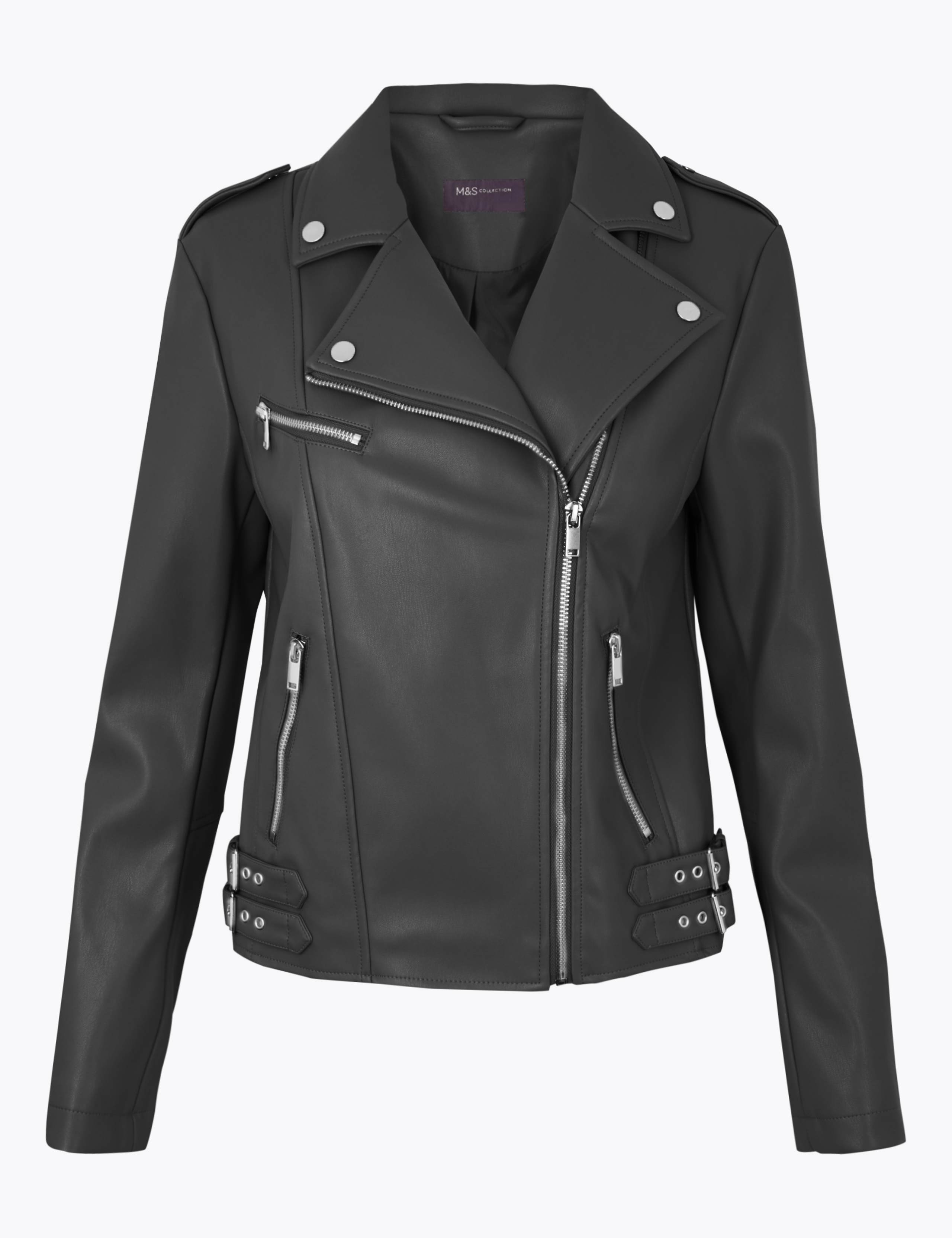Faux Leather Biker Jacket 2 of 5