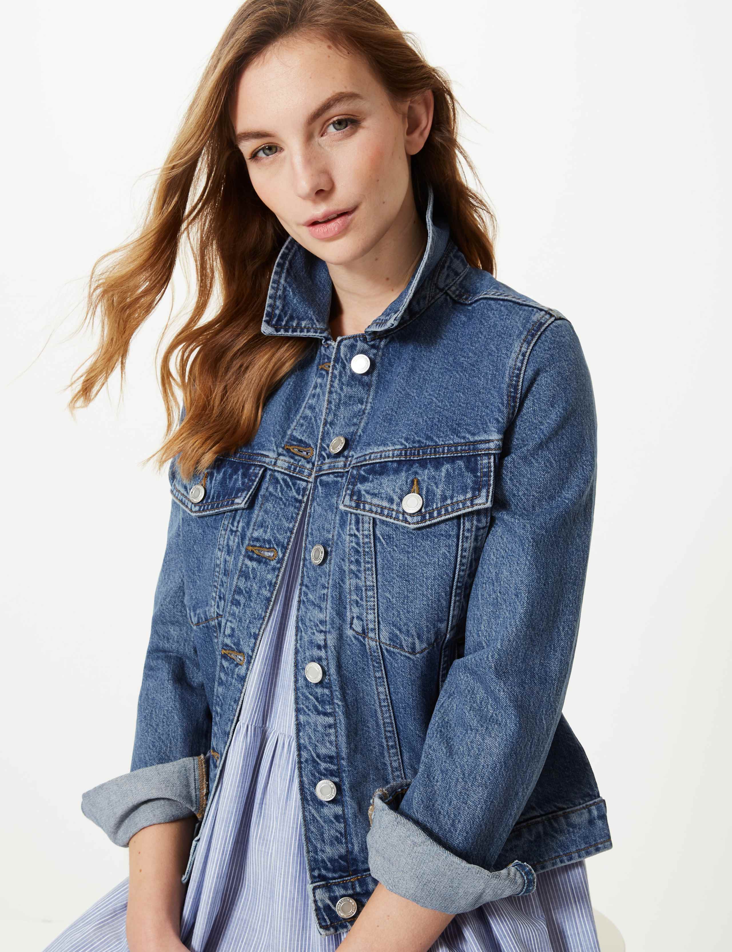 Button Detailed Denim Jacket 3 of 4
