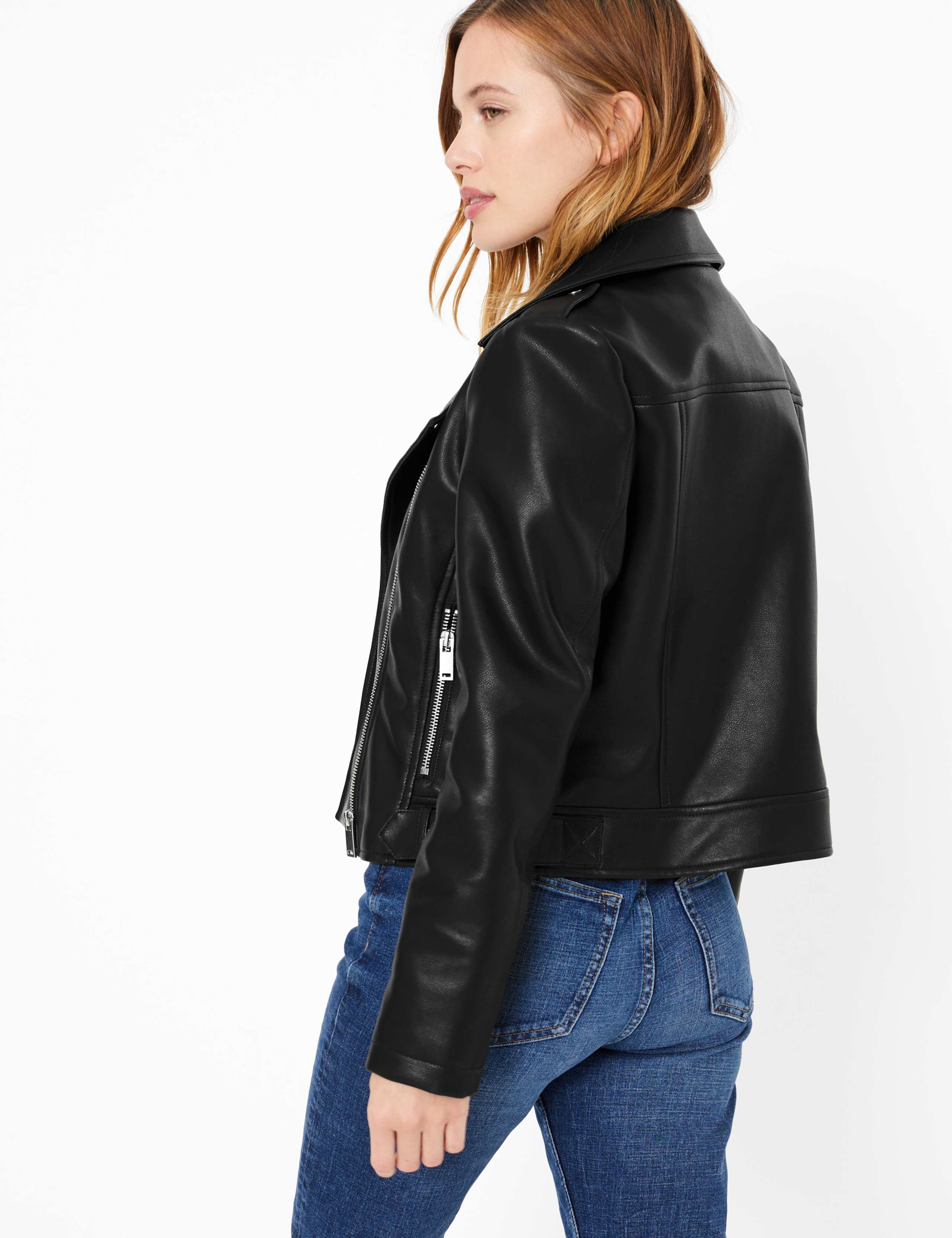 PETITE Zip Detail Biker Jacket 4 of 4