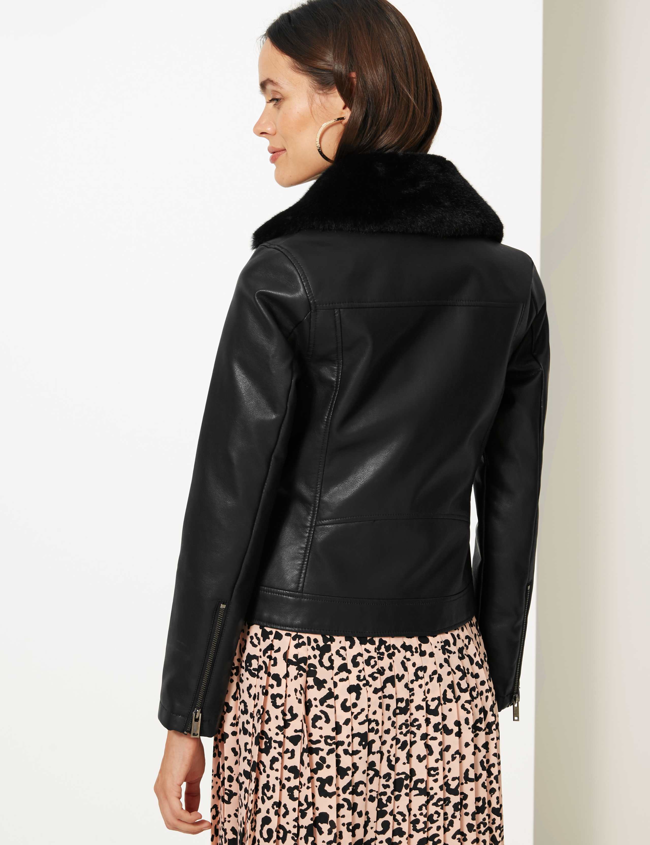 Faux Leather Biker Jacket 3 of 5