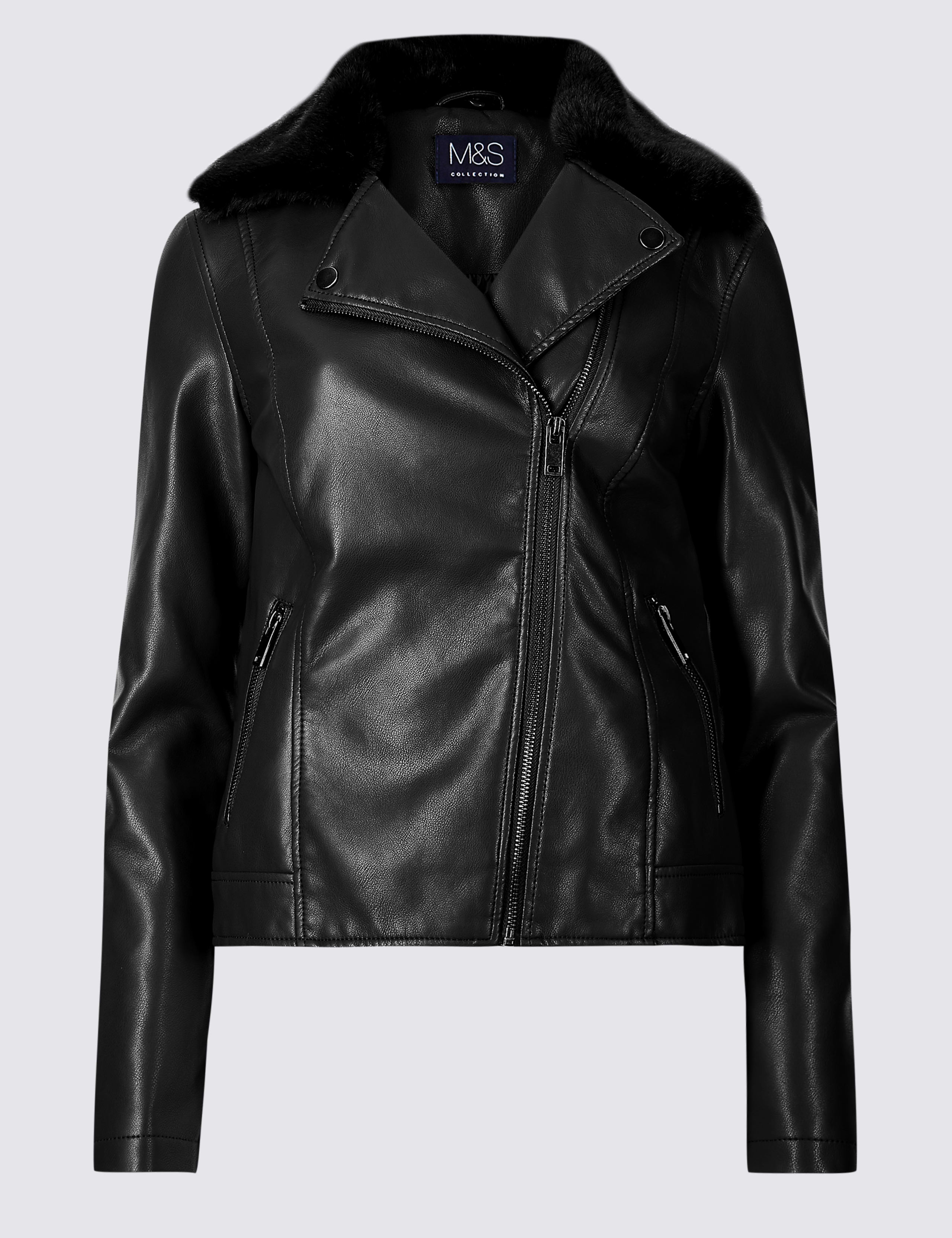 Faux Leather Biker Jacket 2 of 5