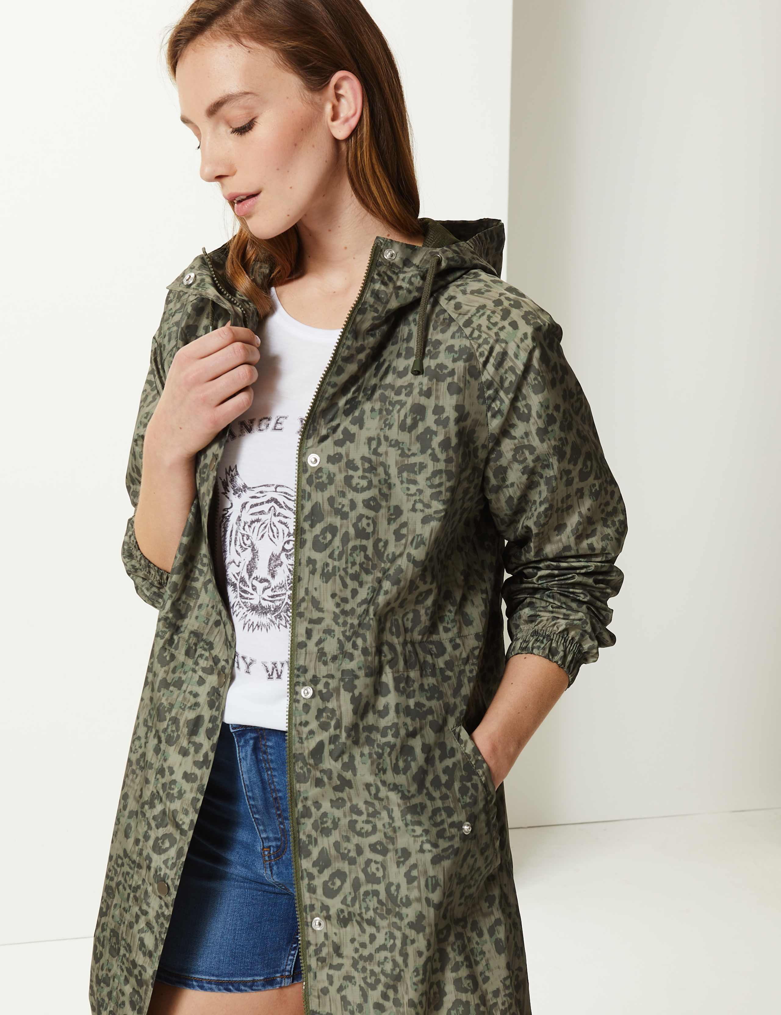 Animal Print Pack Away Parka 2 of 3