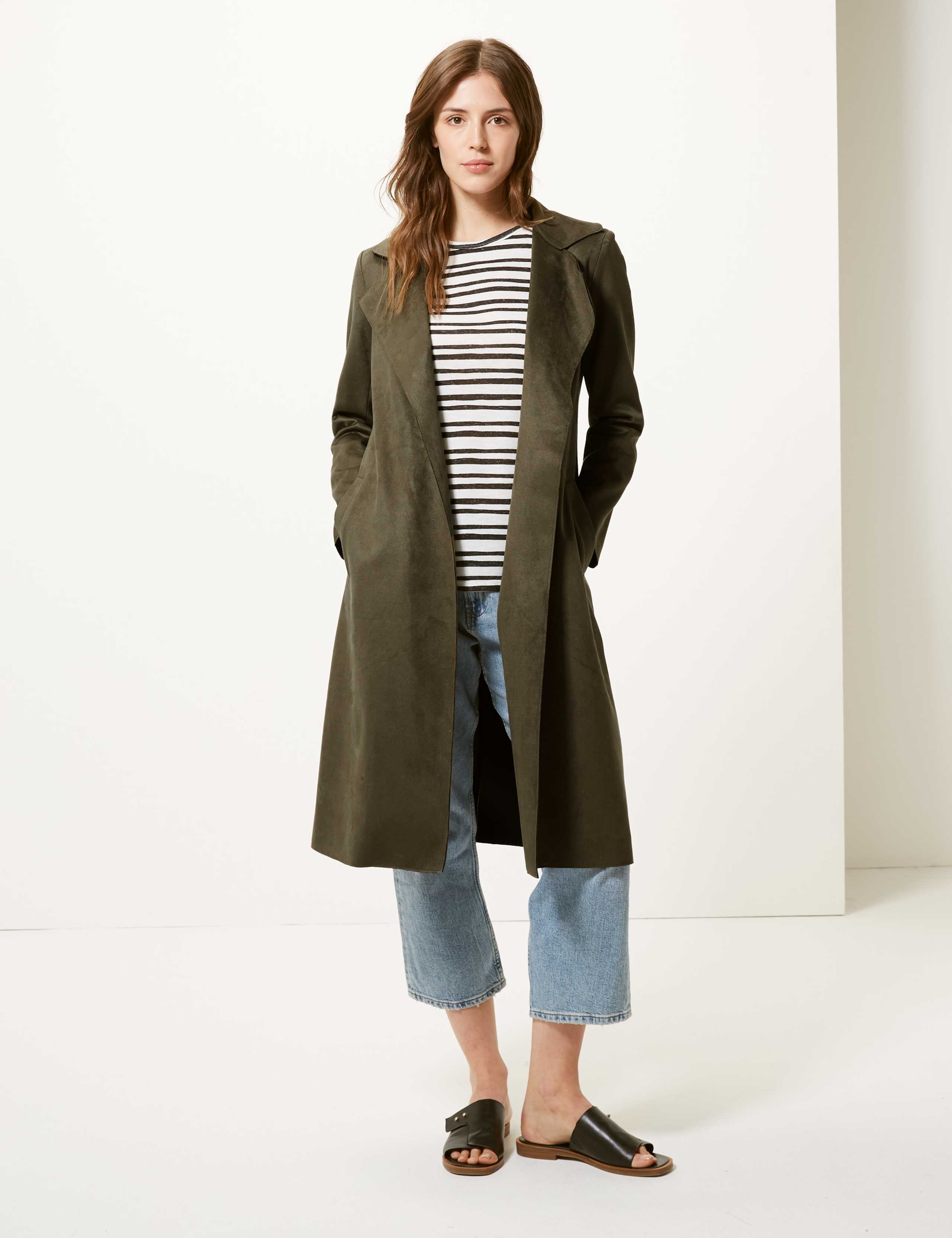 Open Front Longline Coat M&S Collection M&S IE