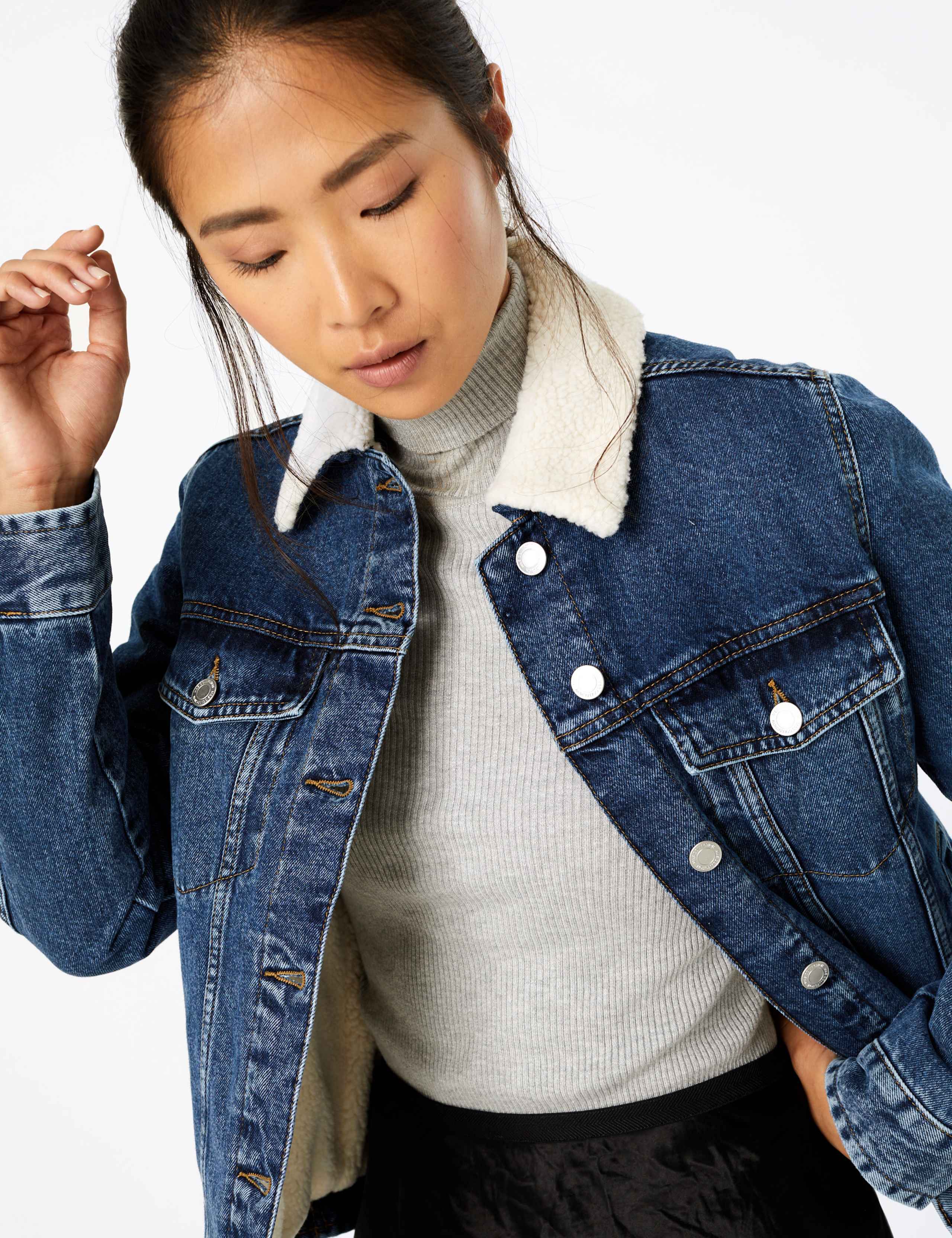 Denim Borg Lined Jacket 4 of 5
