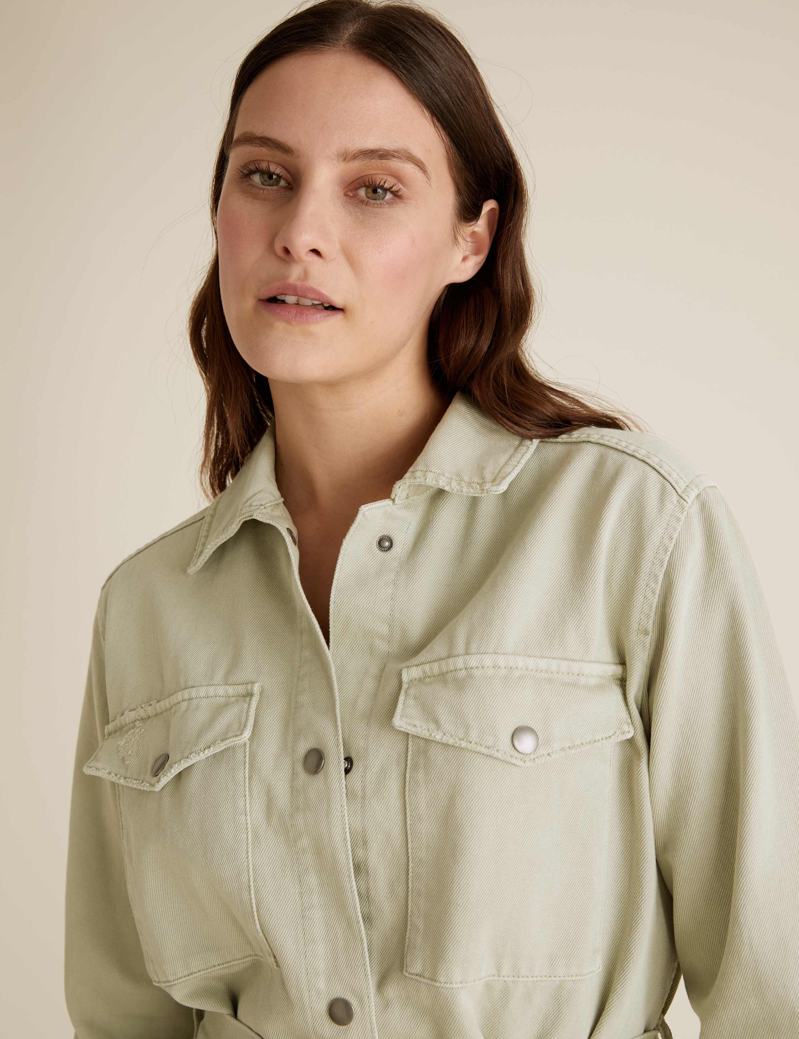 Denim Belted Utility Jacket 3 of 7