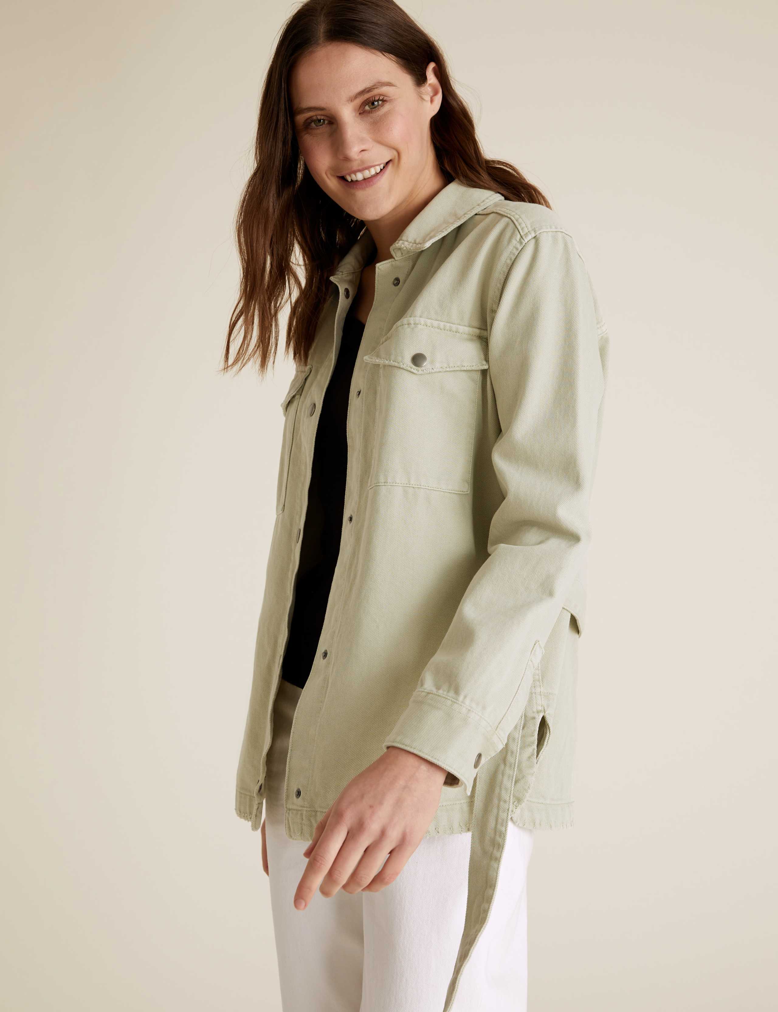 Denim Belted Utility Jacket 4 of 7