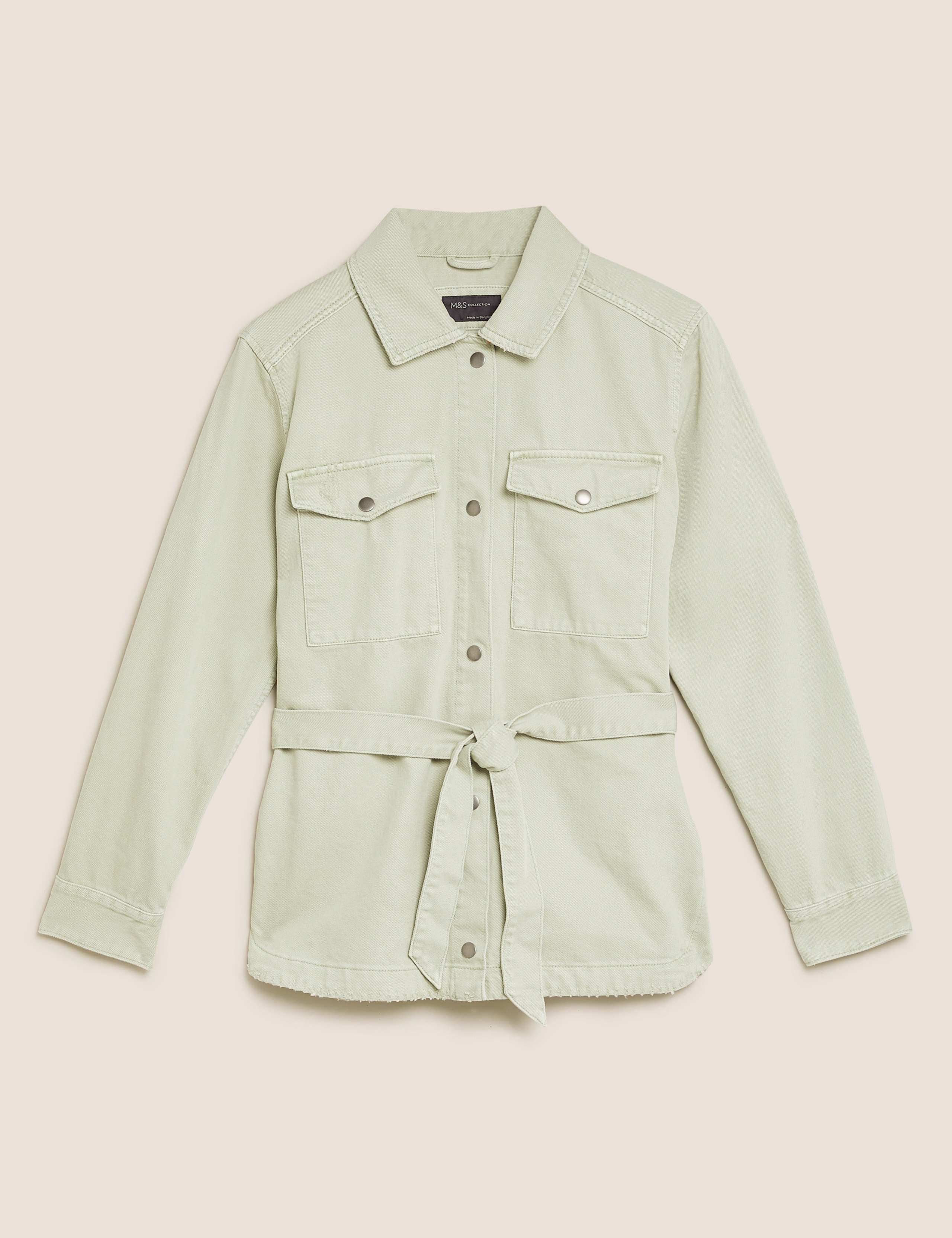 Denim Belted Utility Jacket 2 of 7