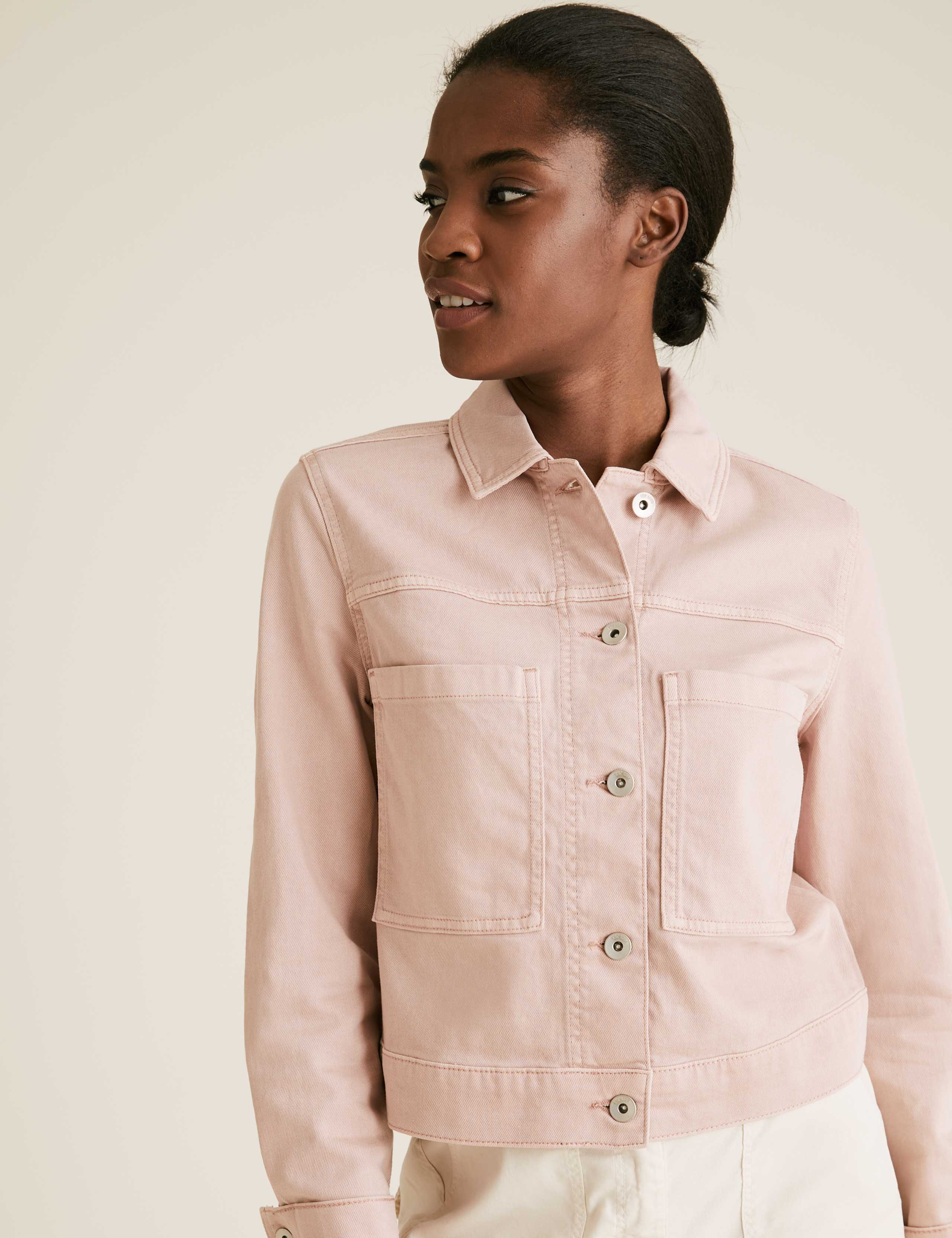 Denim Cropped Jacket 5 of 6