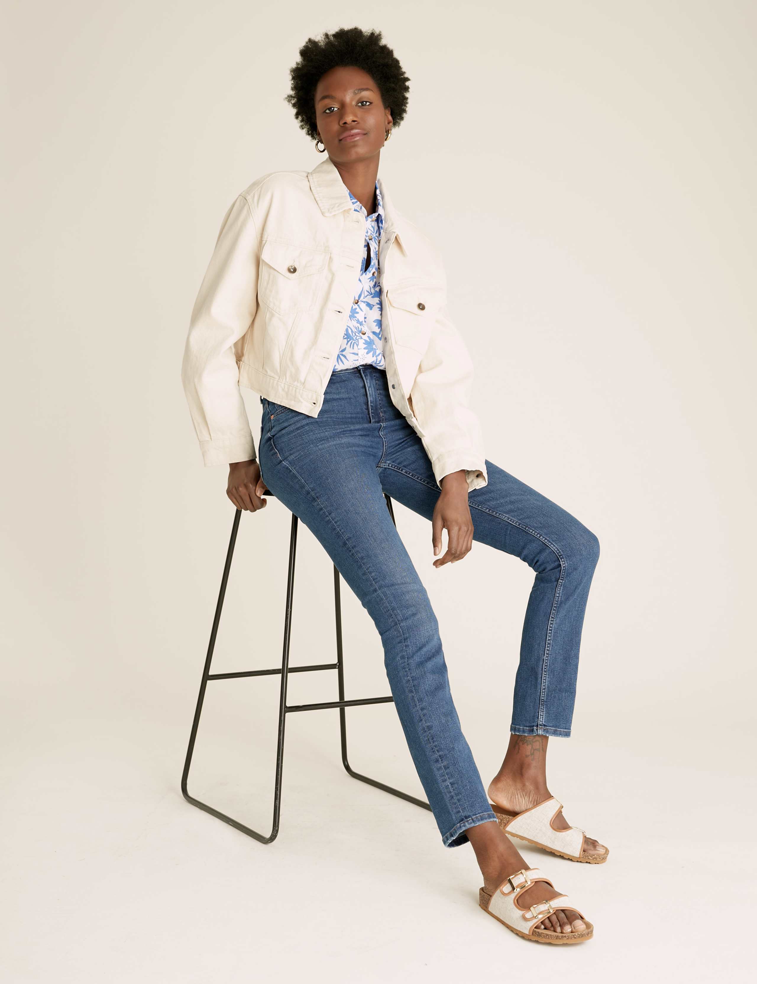 Denim Cropped Jacket 5 of 6