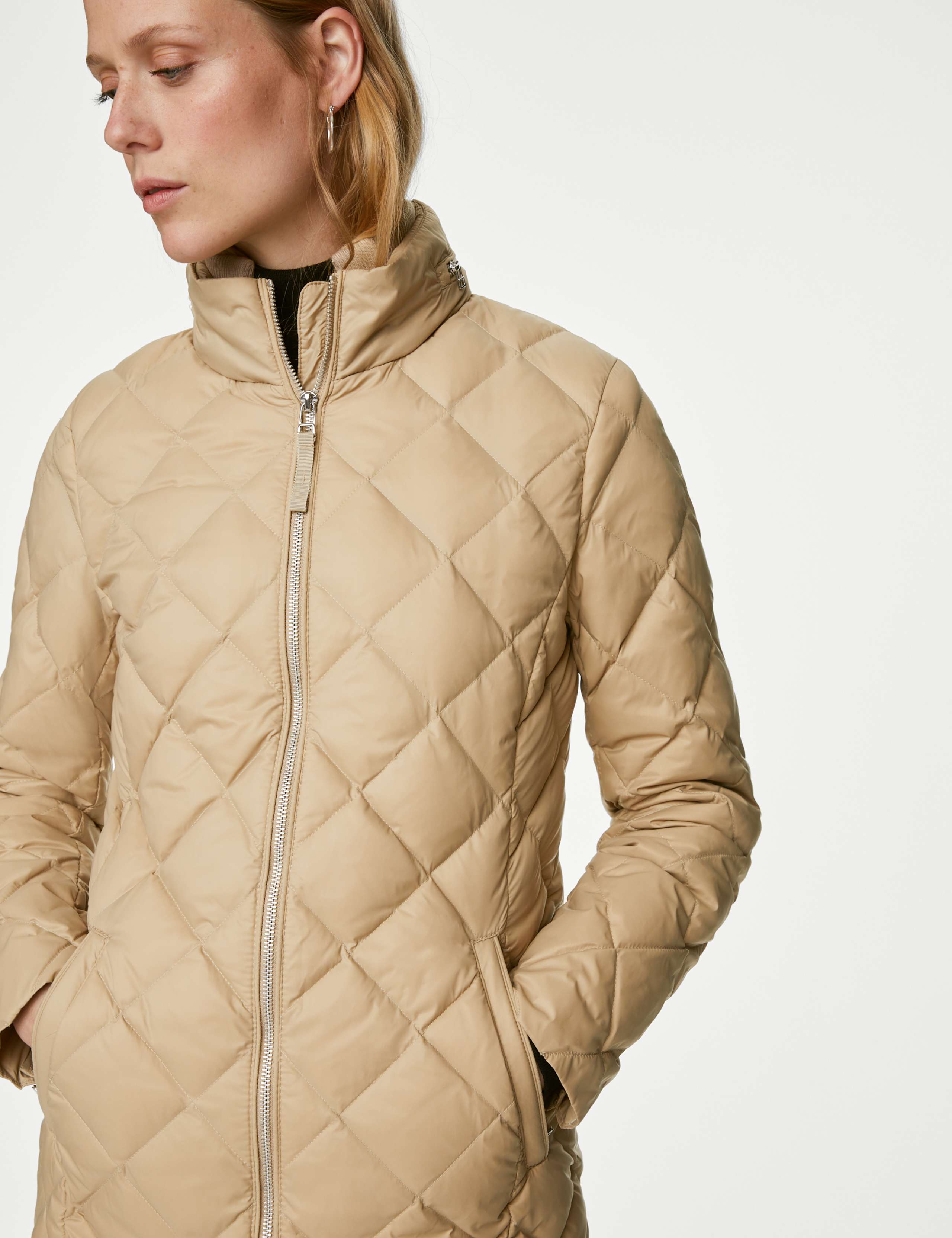 Feather & Down Diamond Quilted Coat 4 of 8