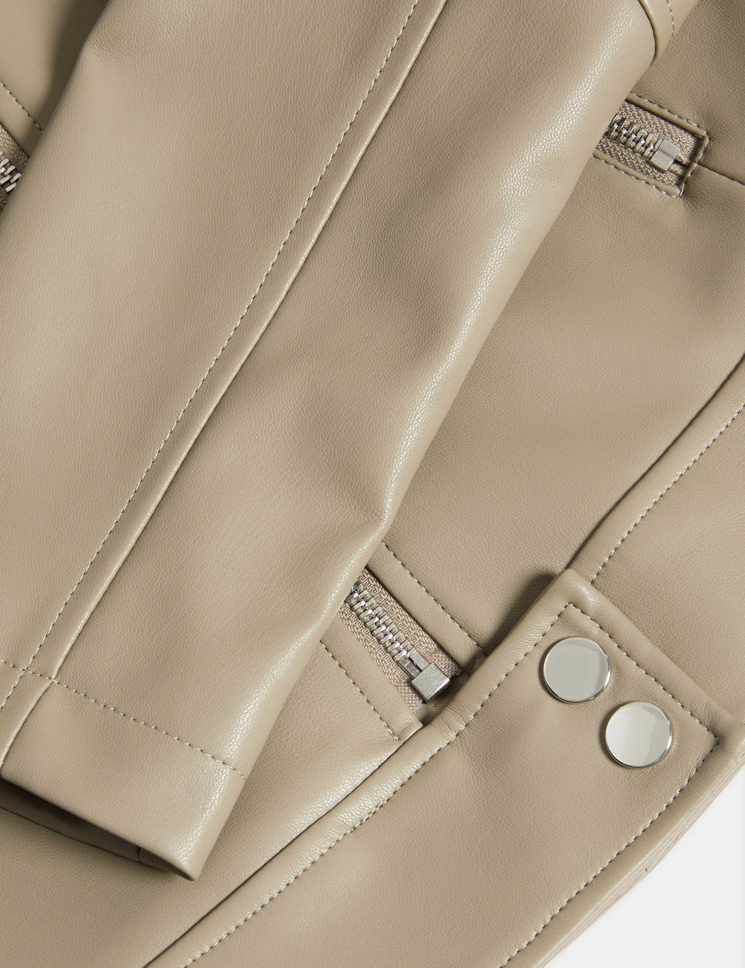 Faux Leather Biker Jacket 7 of 7