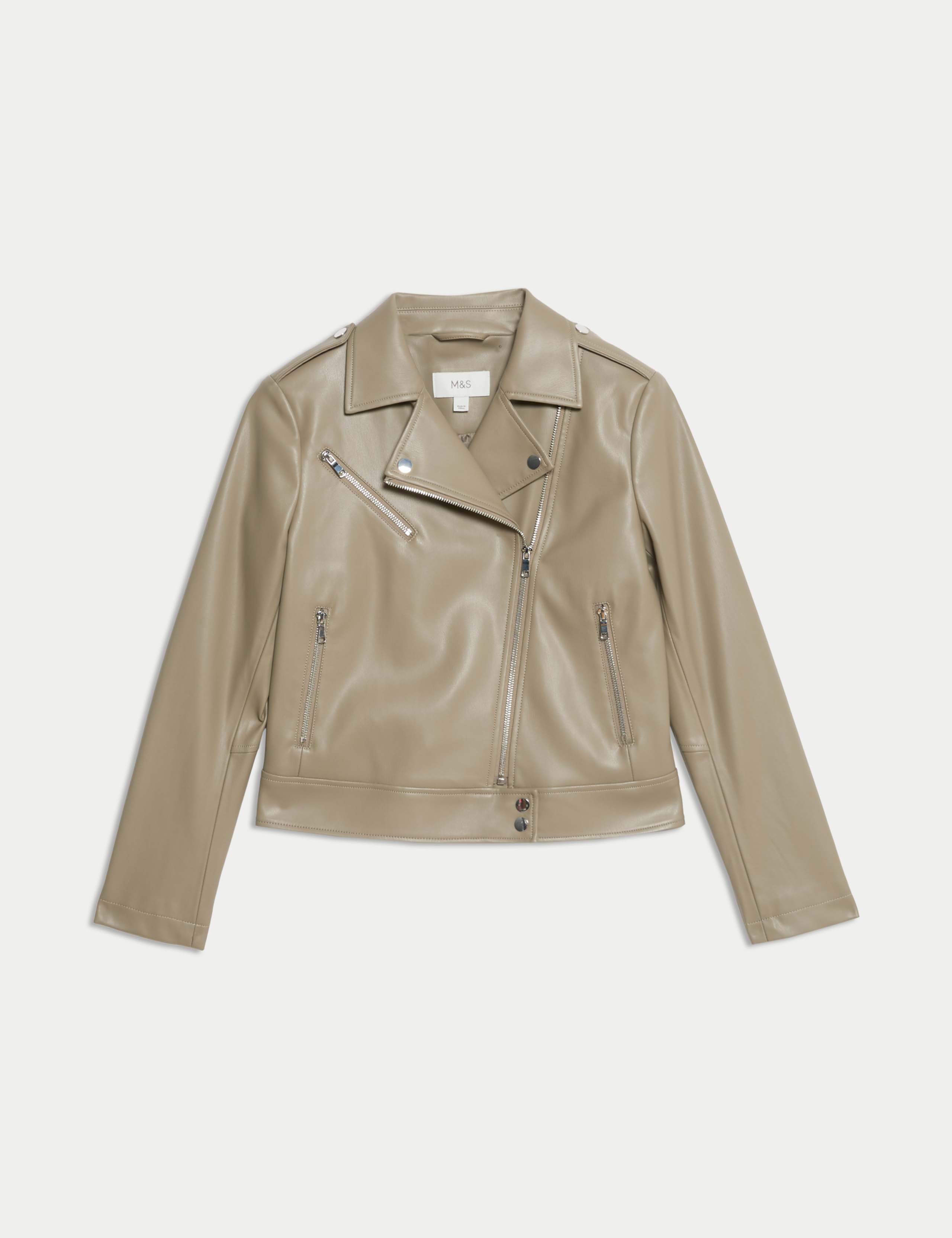Faux Leather Biker Jacket 2 of 7