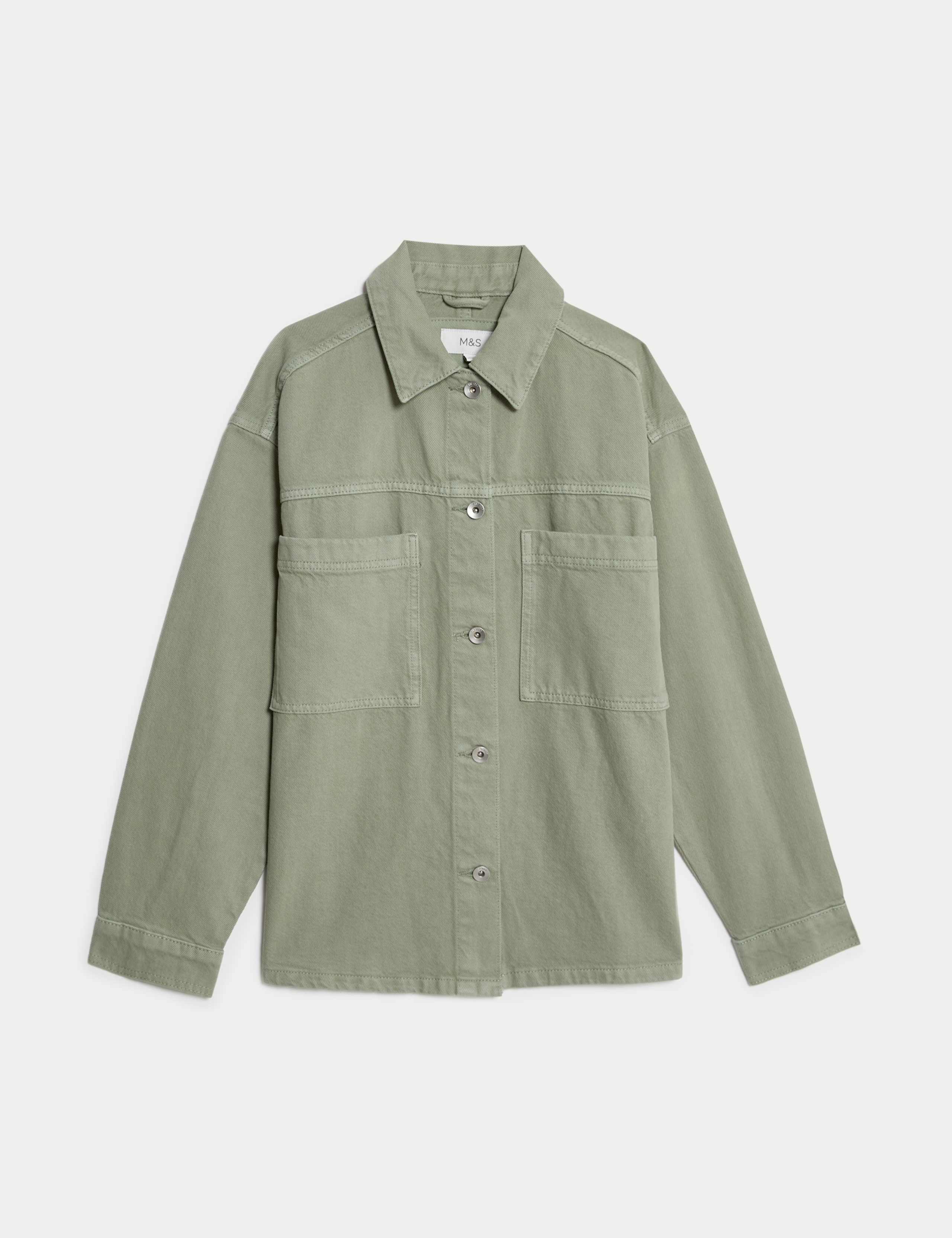 Pure Cotton Denim Relaxed Shacket 2 of 7