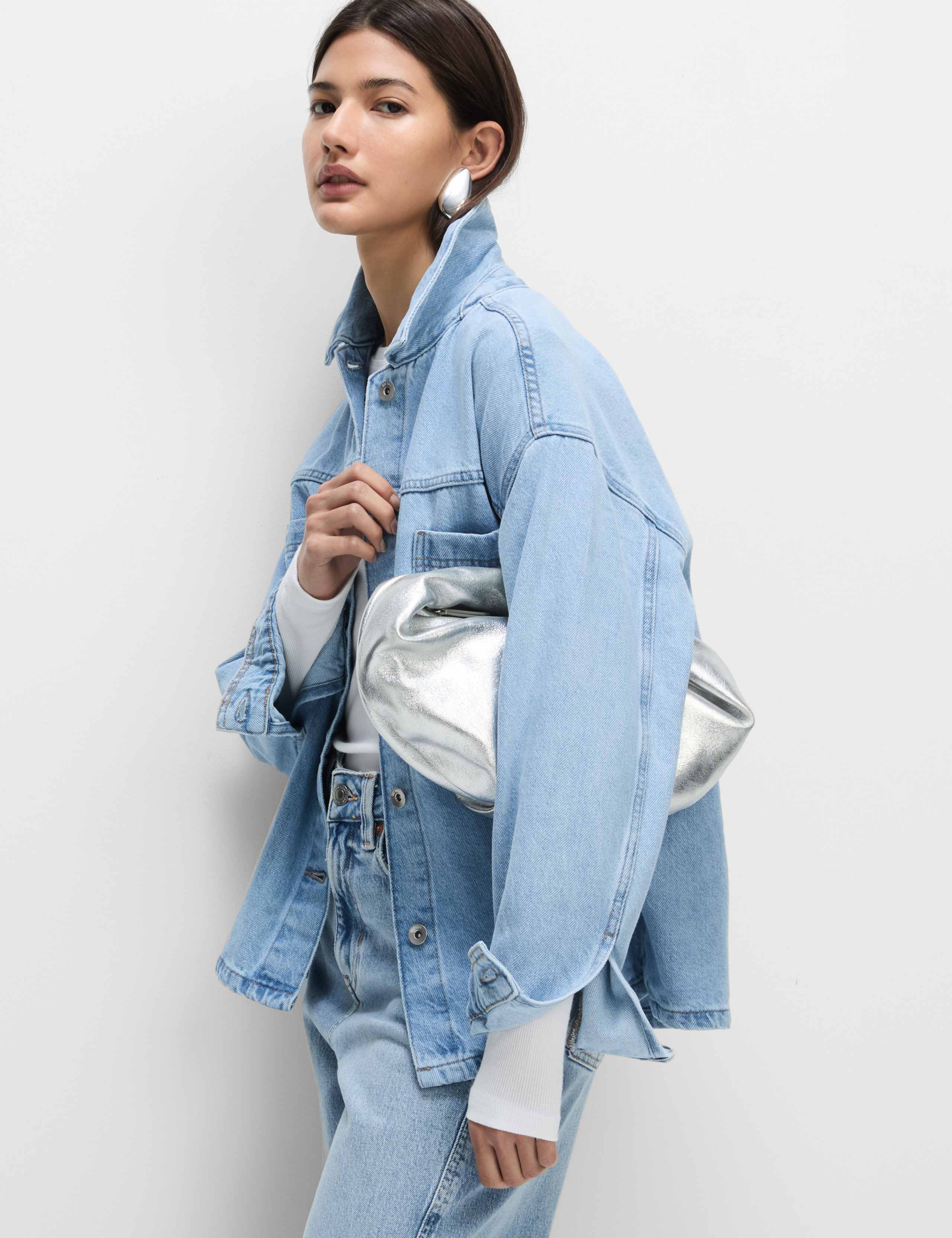 Pure Cotton Denim Relaxed Shacket 1 of 7