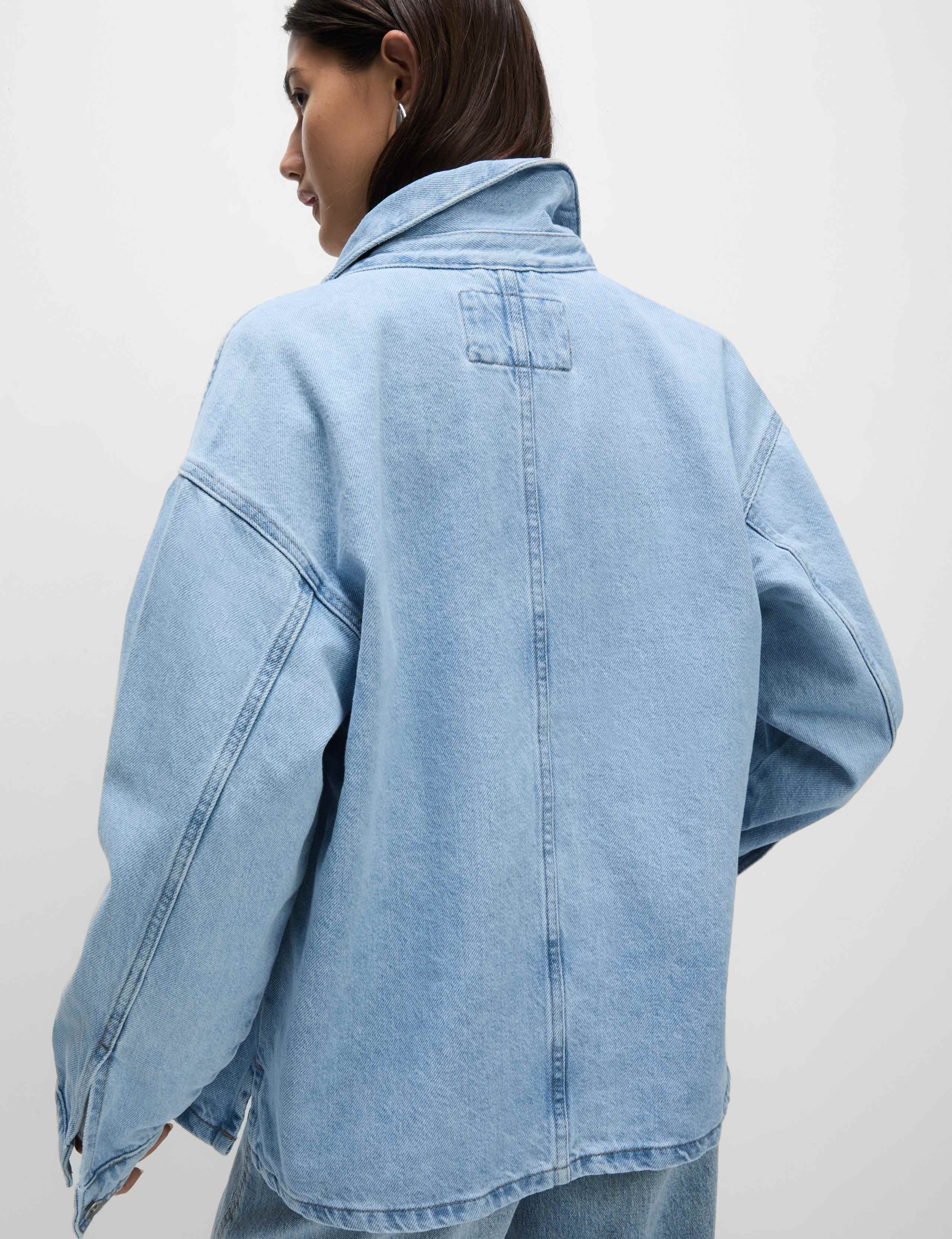 Pure Cotton Denim Relaxed Shacket 3 of 7
