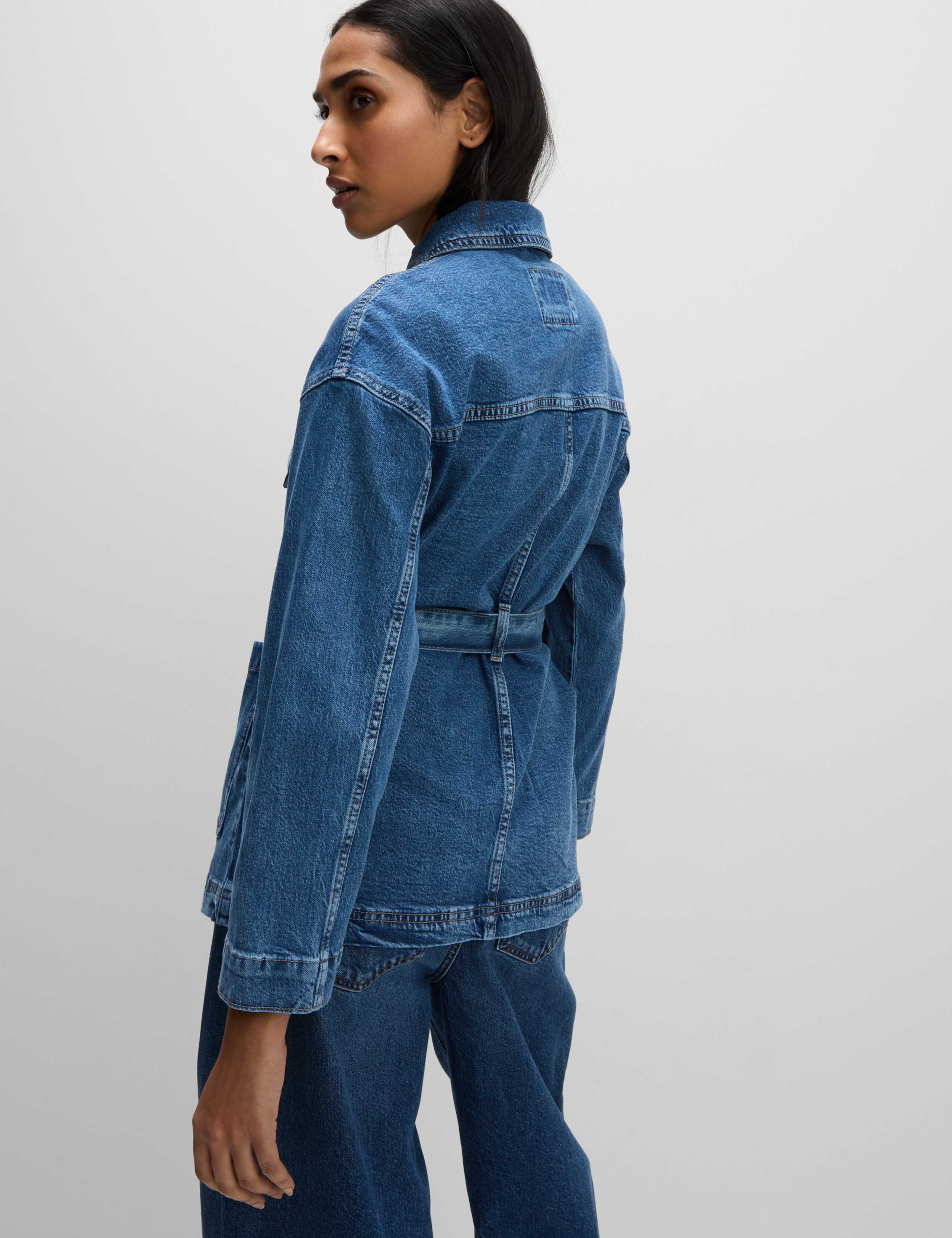 Denim Belted Relaxed Jacket 5 of 8