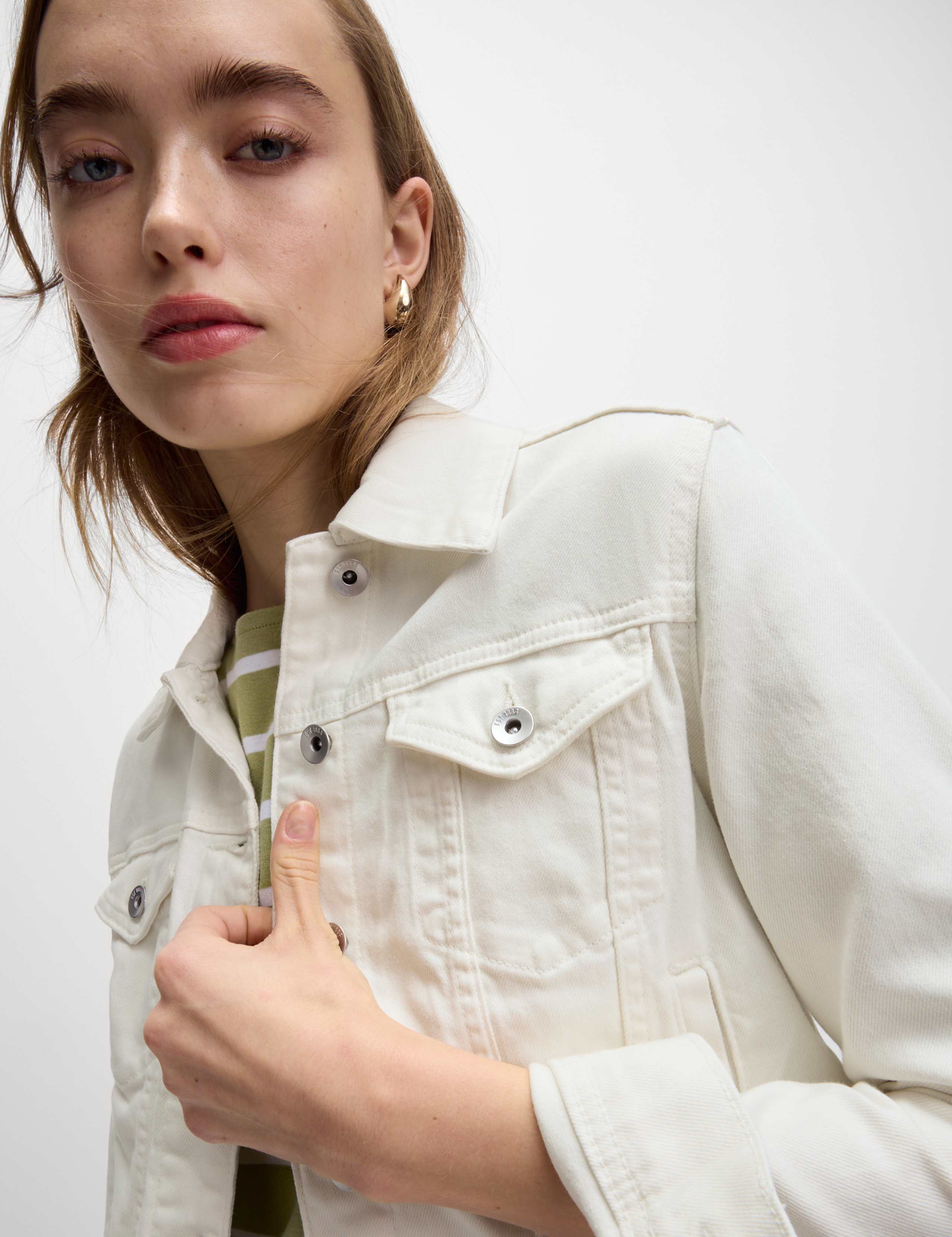 Cotton Rich Denim Jacket with Stretch 3 of 8
