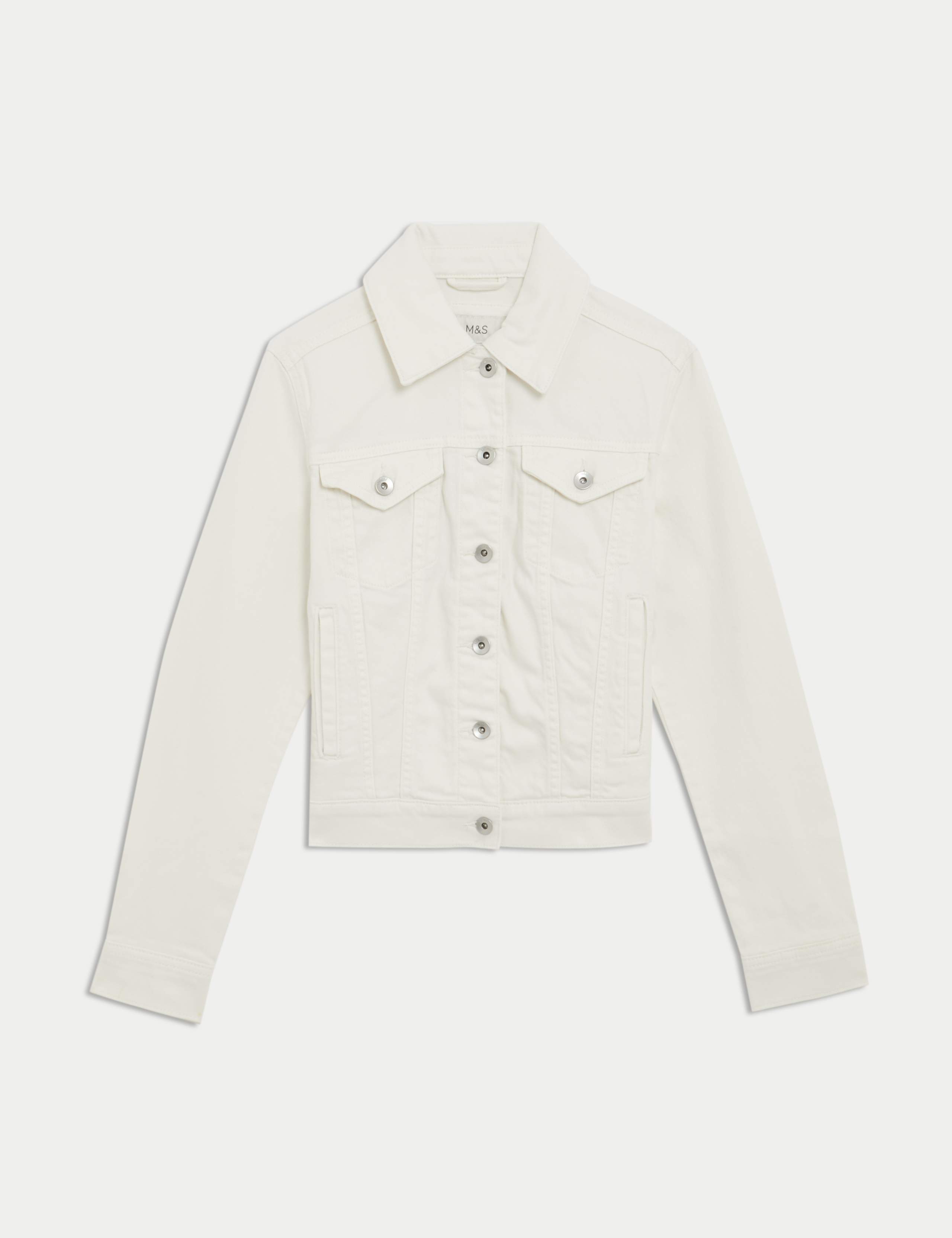 Cotton Rich Denim Jacket with Stretch 2 of 8