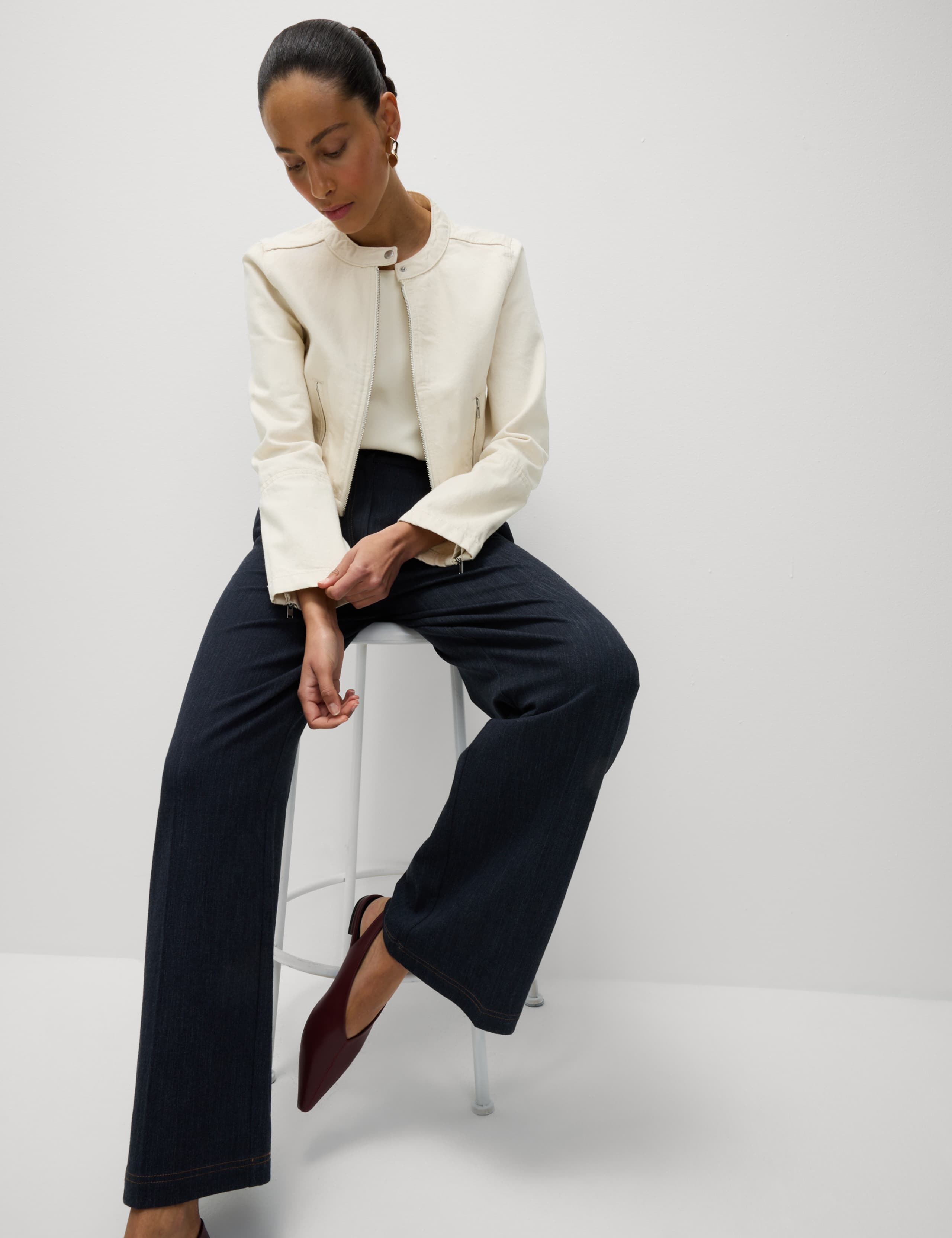 Denim Moto Jacket 1 of 7