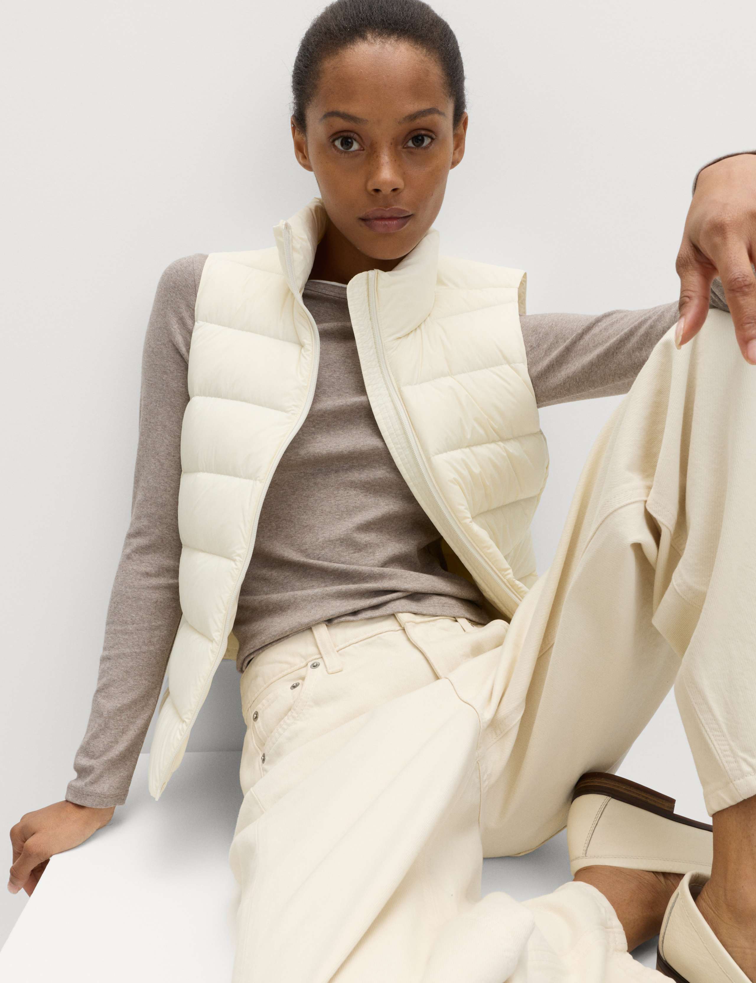 Feather & Down Packaway Funnel Neck Gilet 1 of 5
