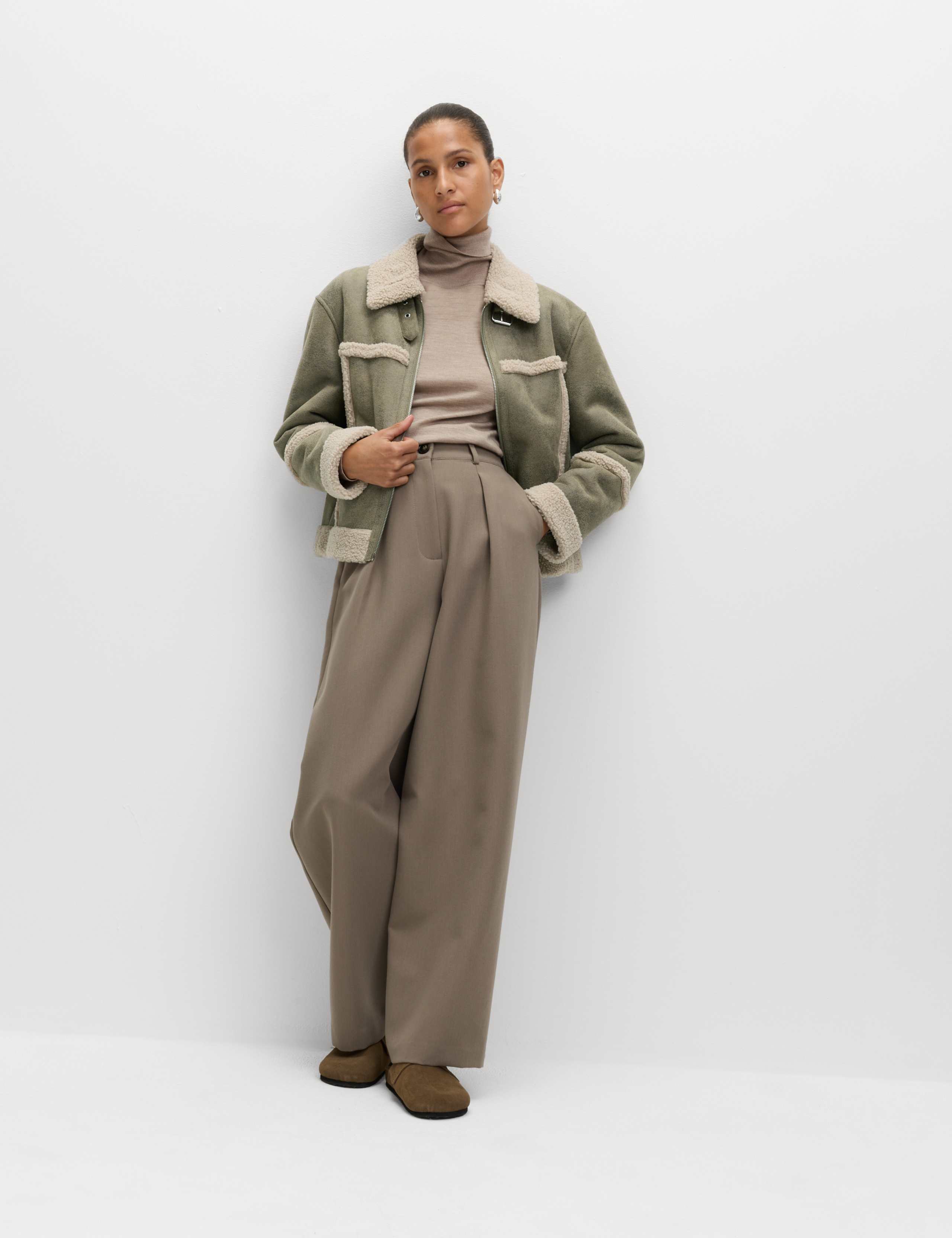 Faux Shearling Aviator Jacket 5 of 8