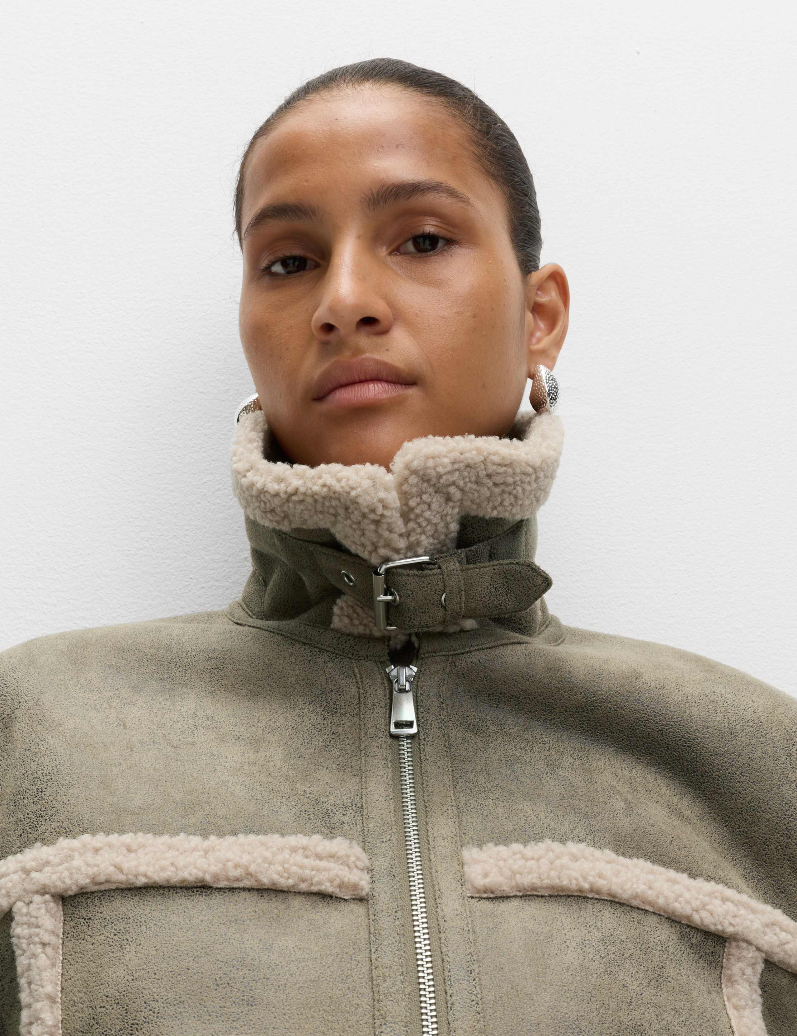 Faux Shearling Aviator Jacket 7 of 8
