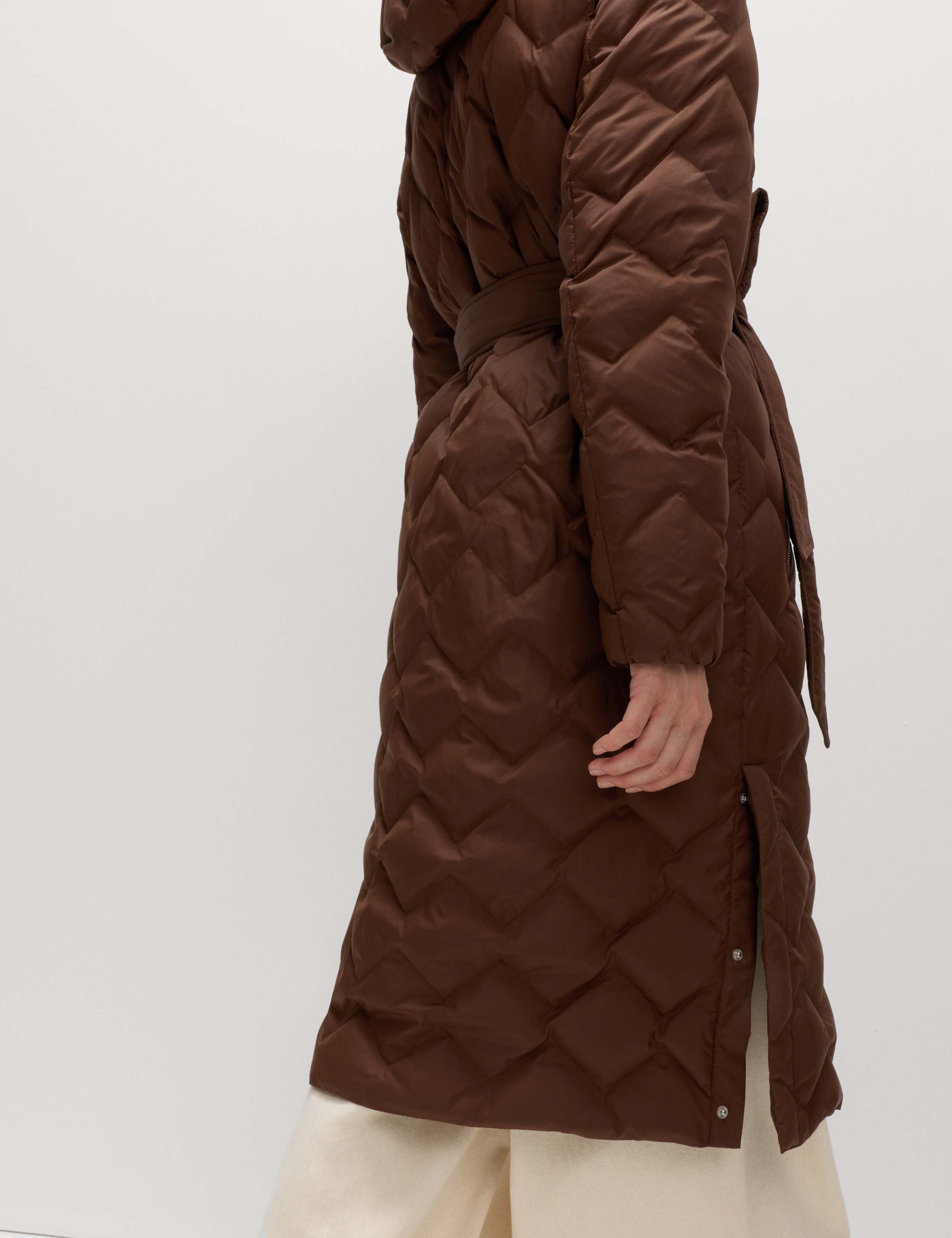 Feather & Down Quilted Zig Zag Coat 4 of 7
