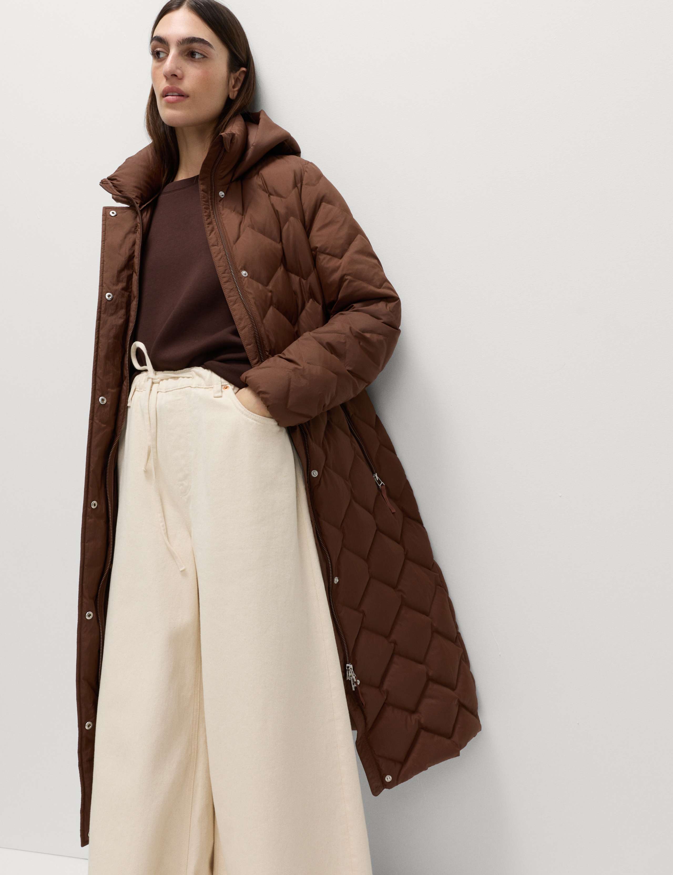 Feather & Down Quilted Zig Zag Coat 6 of 7