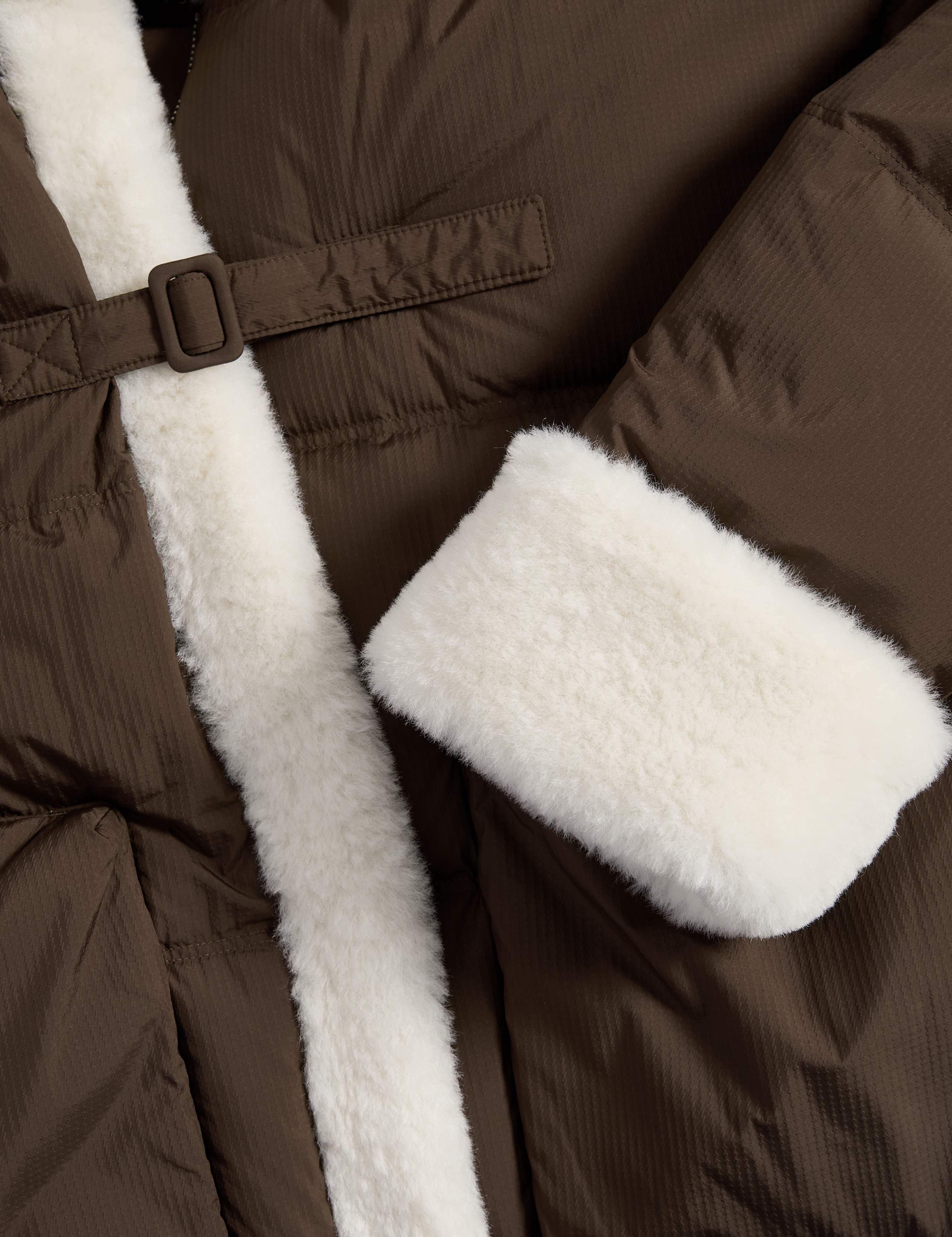 Feather & Down Padded Borg Trim Jacket 8 of 8