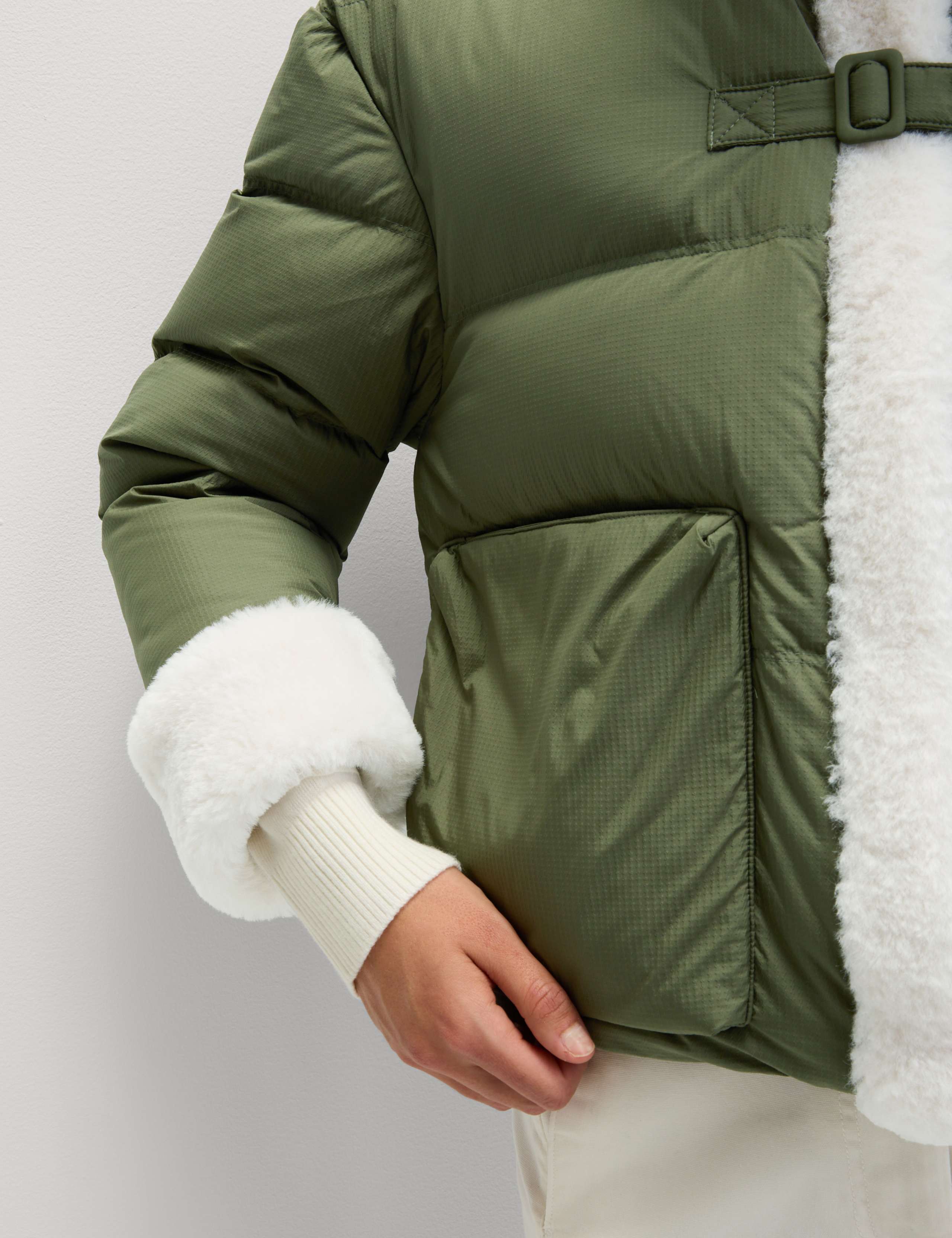 Feather & Down Padded Borg Trim Jacket 4 of 8