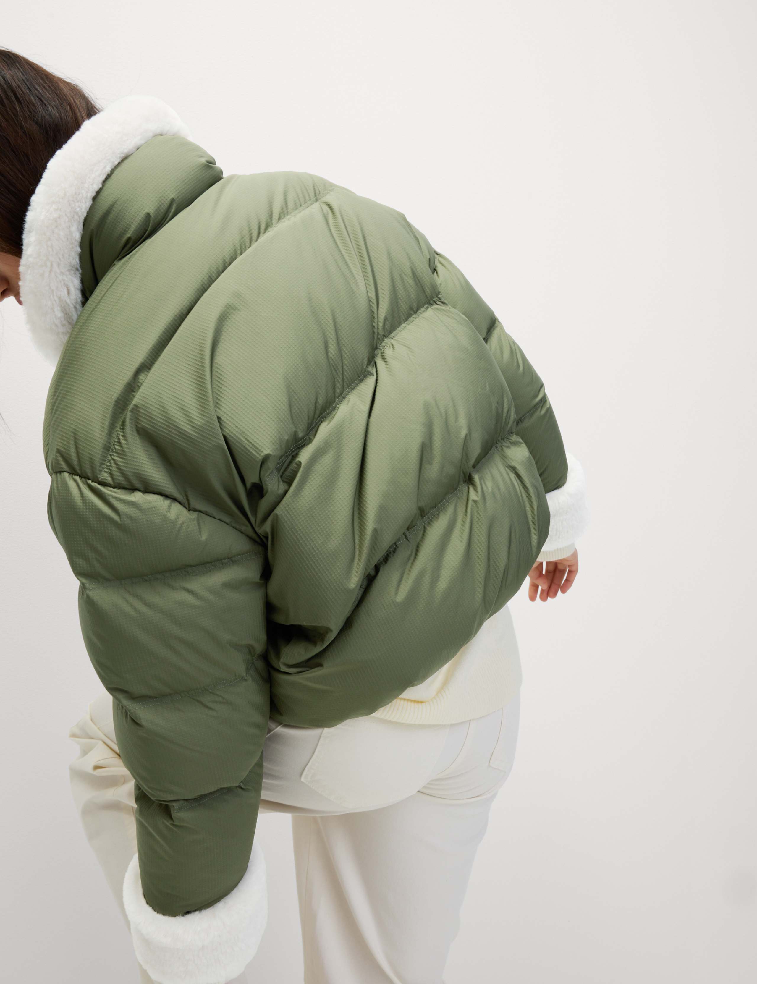 Feather & Down Padded Borg Trim Jacket 6 of 8