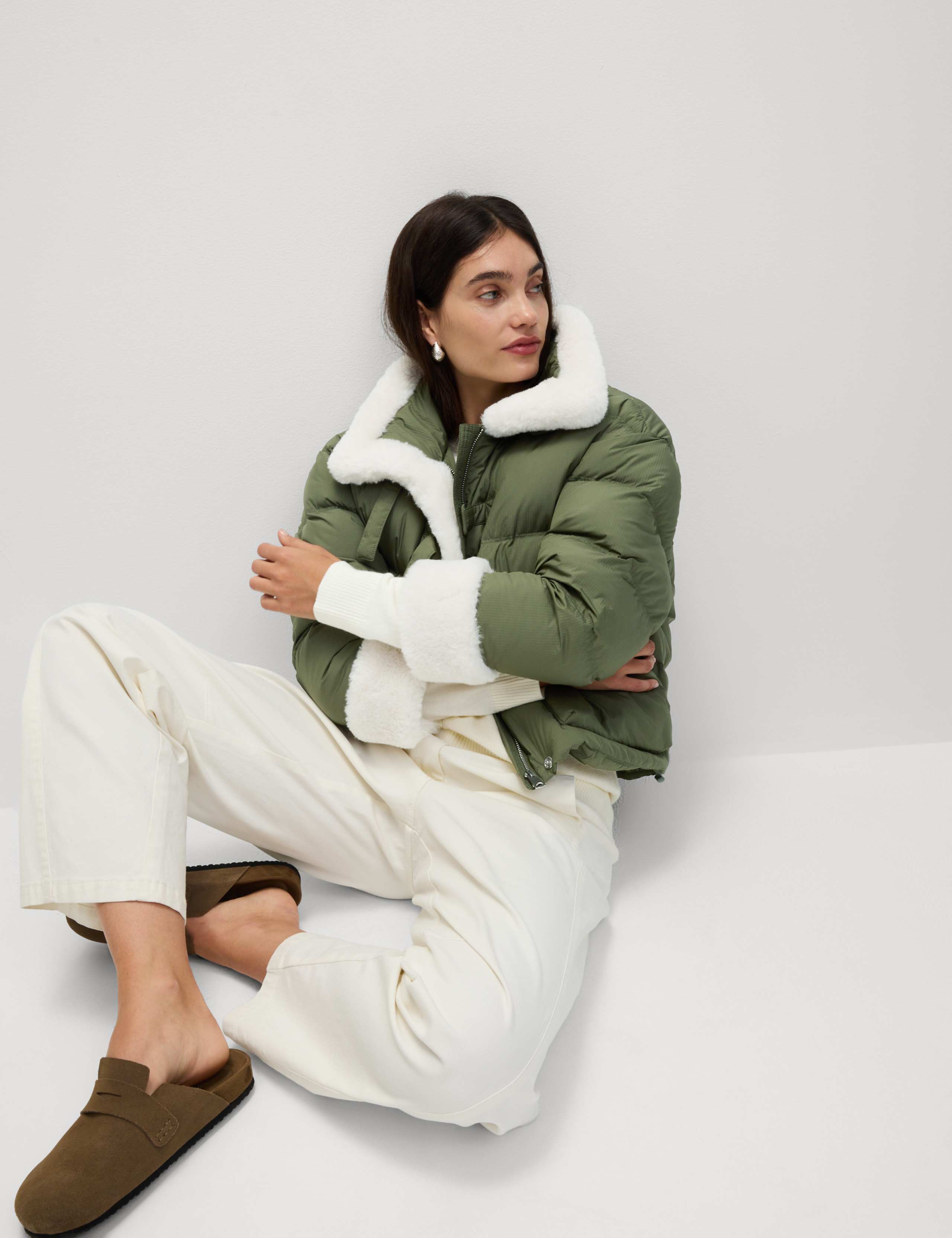 Feather & Down Padded Borg Trim Jacket 7 of 8