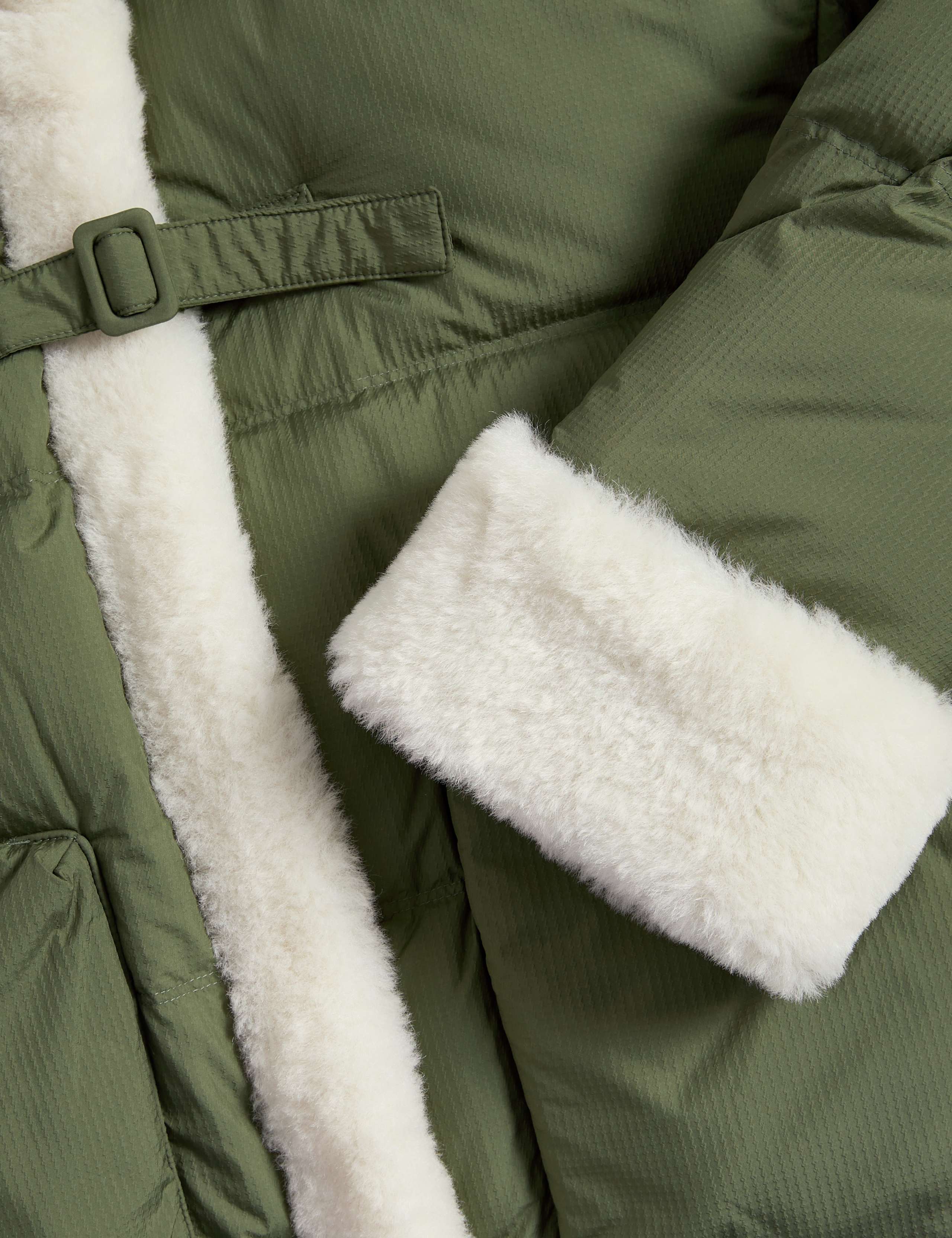 Feather & Down Padded Borg Trim Jacket 8 of 8