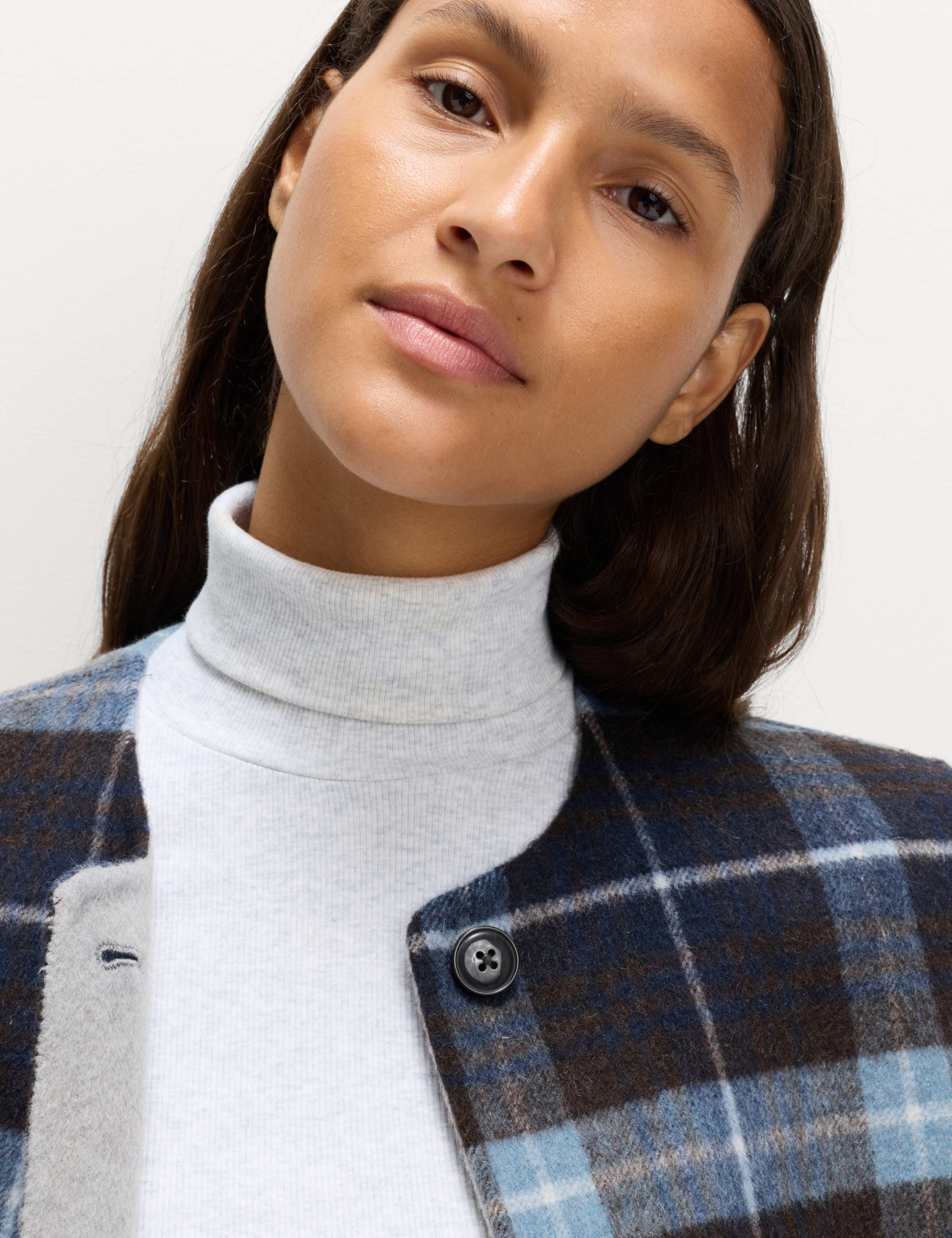 Wool Blend Checked Button Through Gilet 4 of 5