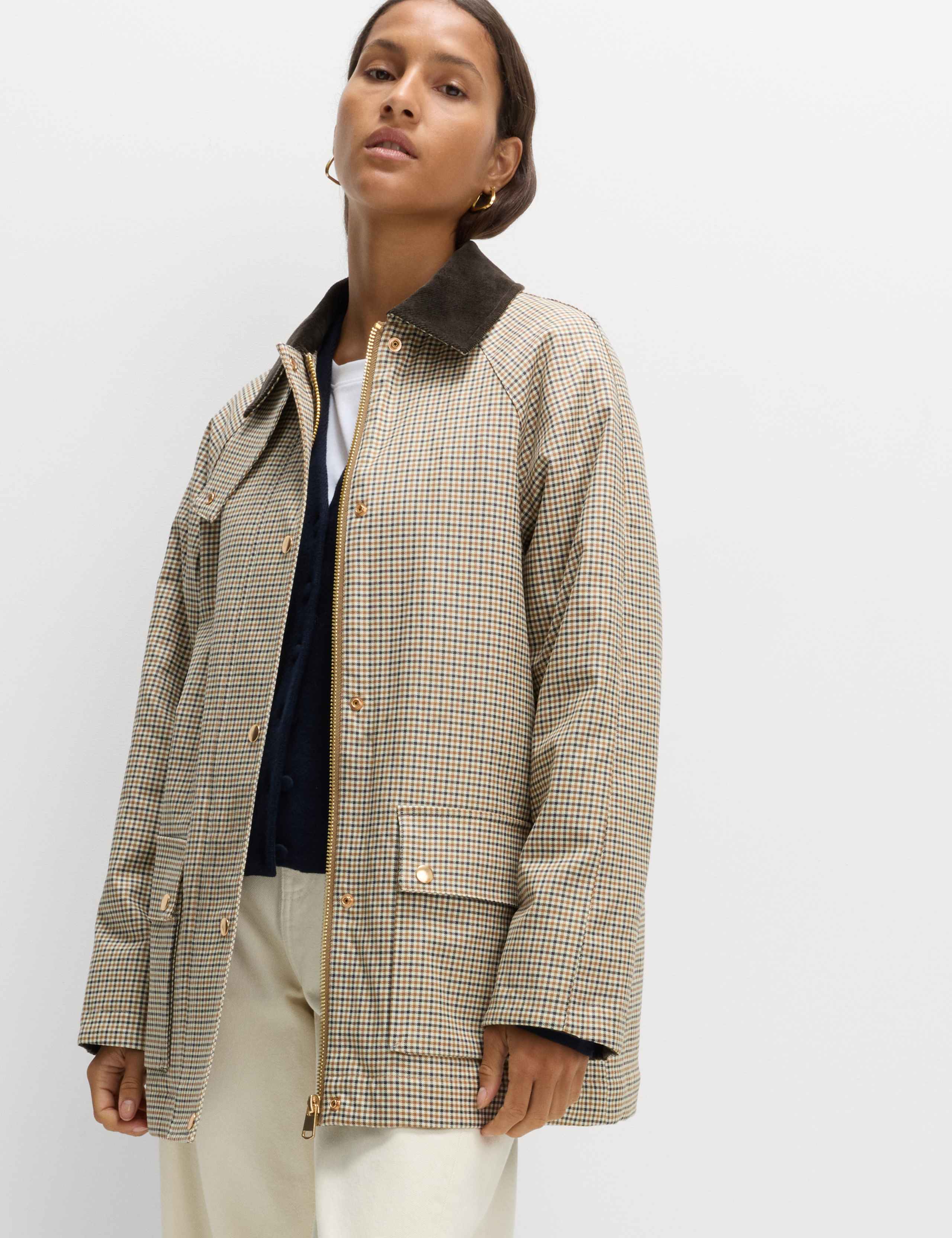 Waxed Look Checked Utility Jacket 6 of 6
