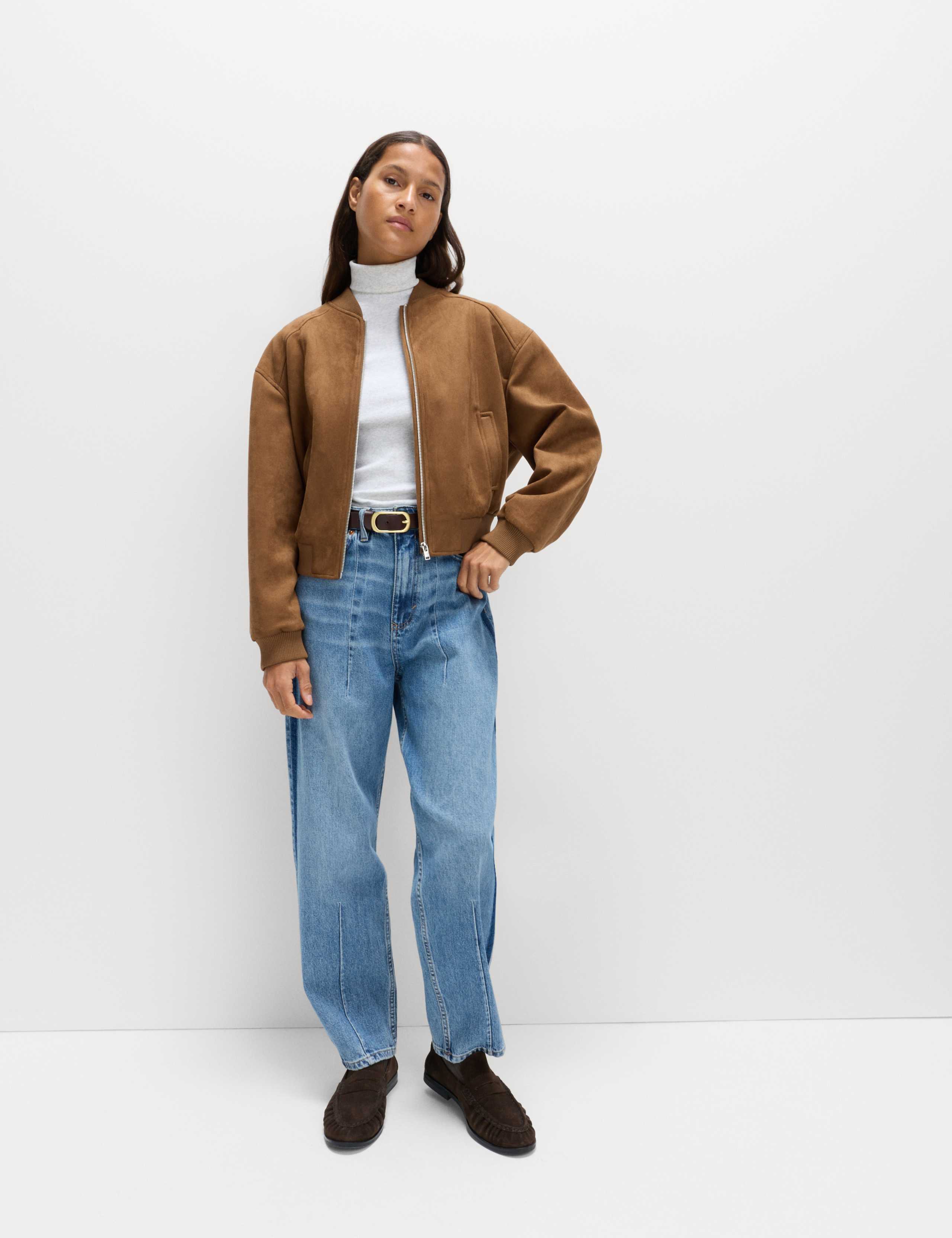 Suedette Lightweight Bomber Jacket 3 of 8