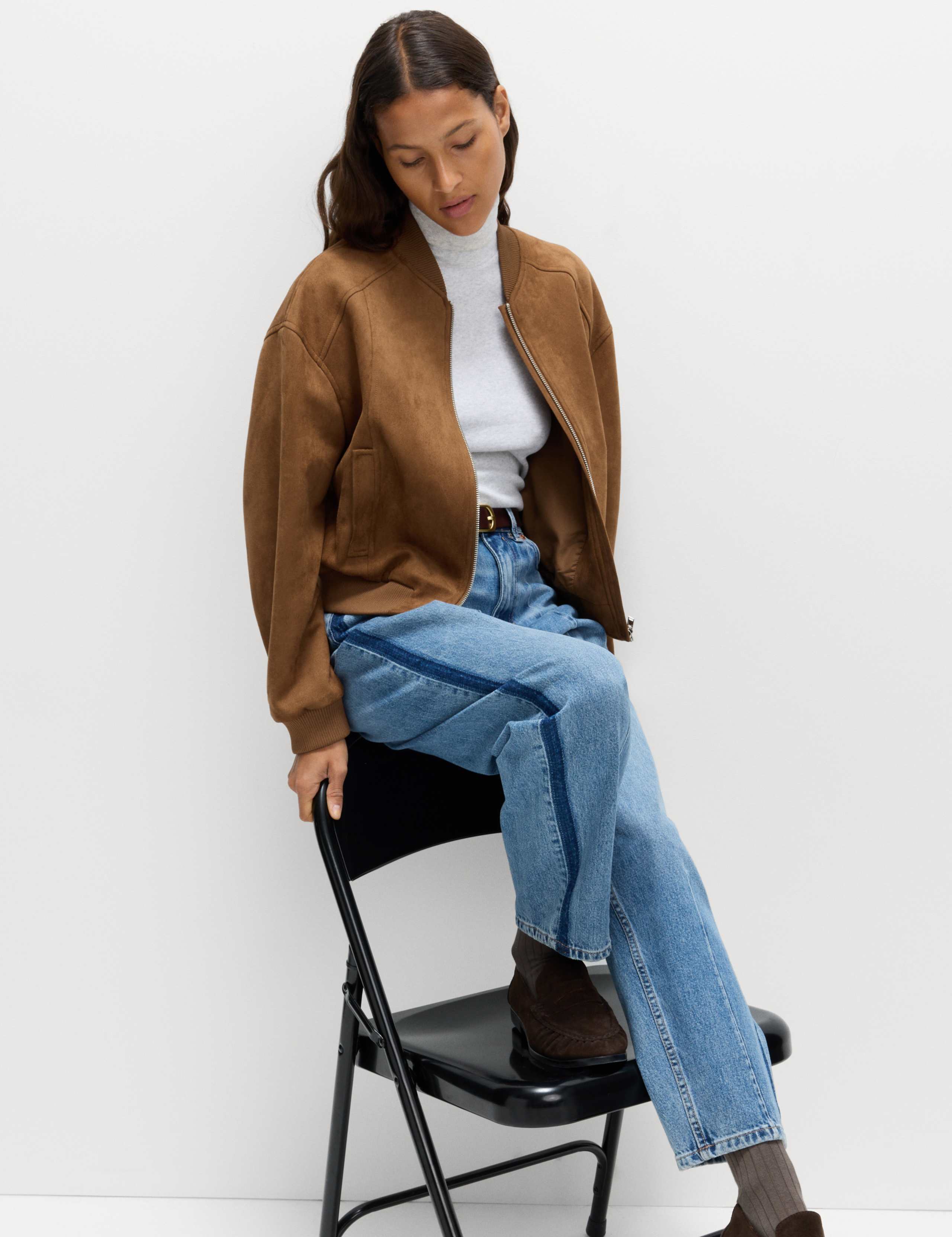 Suedette Lightweight Bomber Jacket 5 of 8