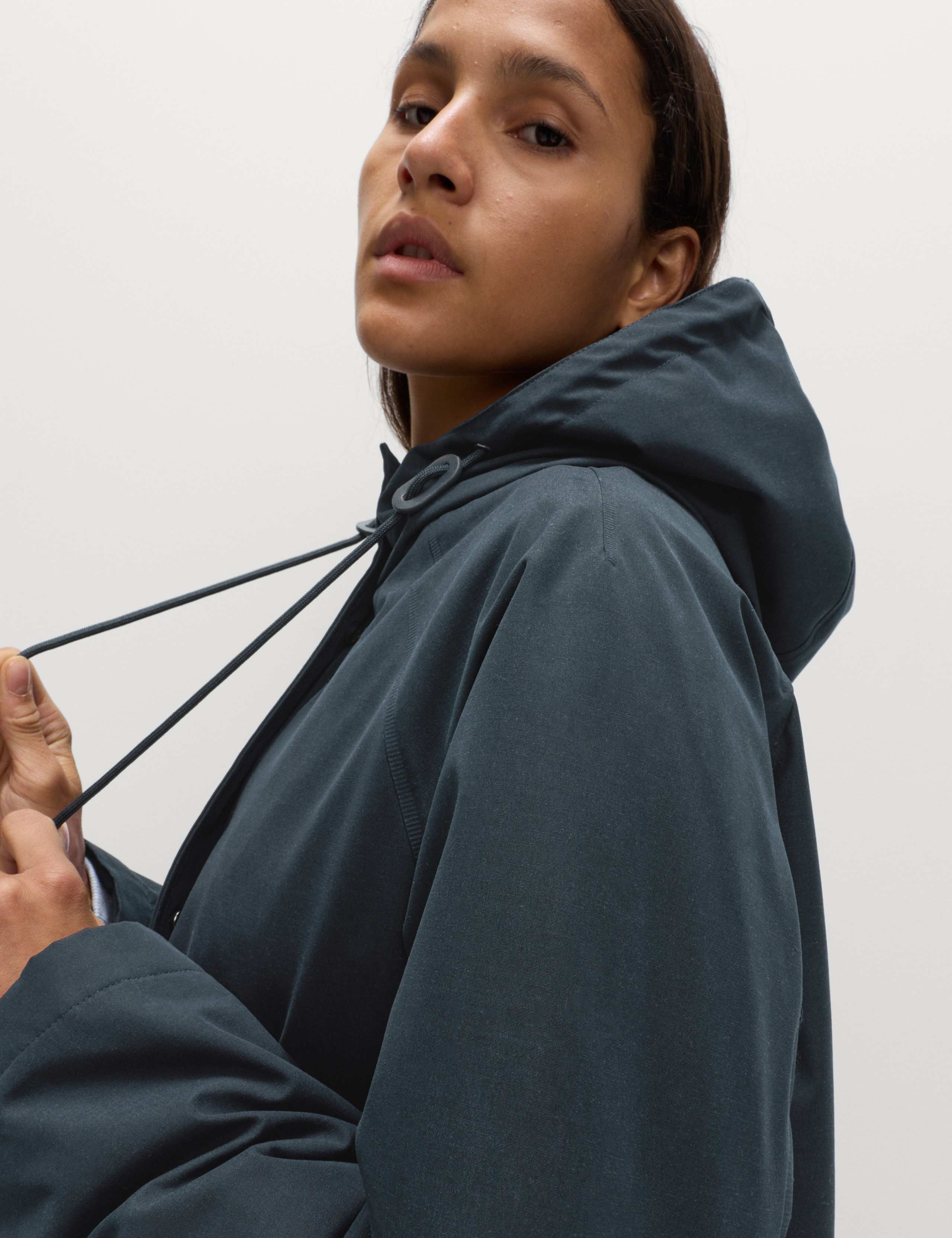 Hooded Longline Rain Jacket 4 of 8