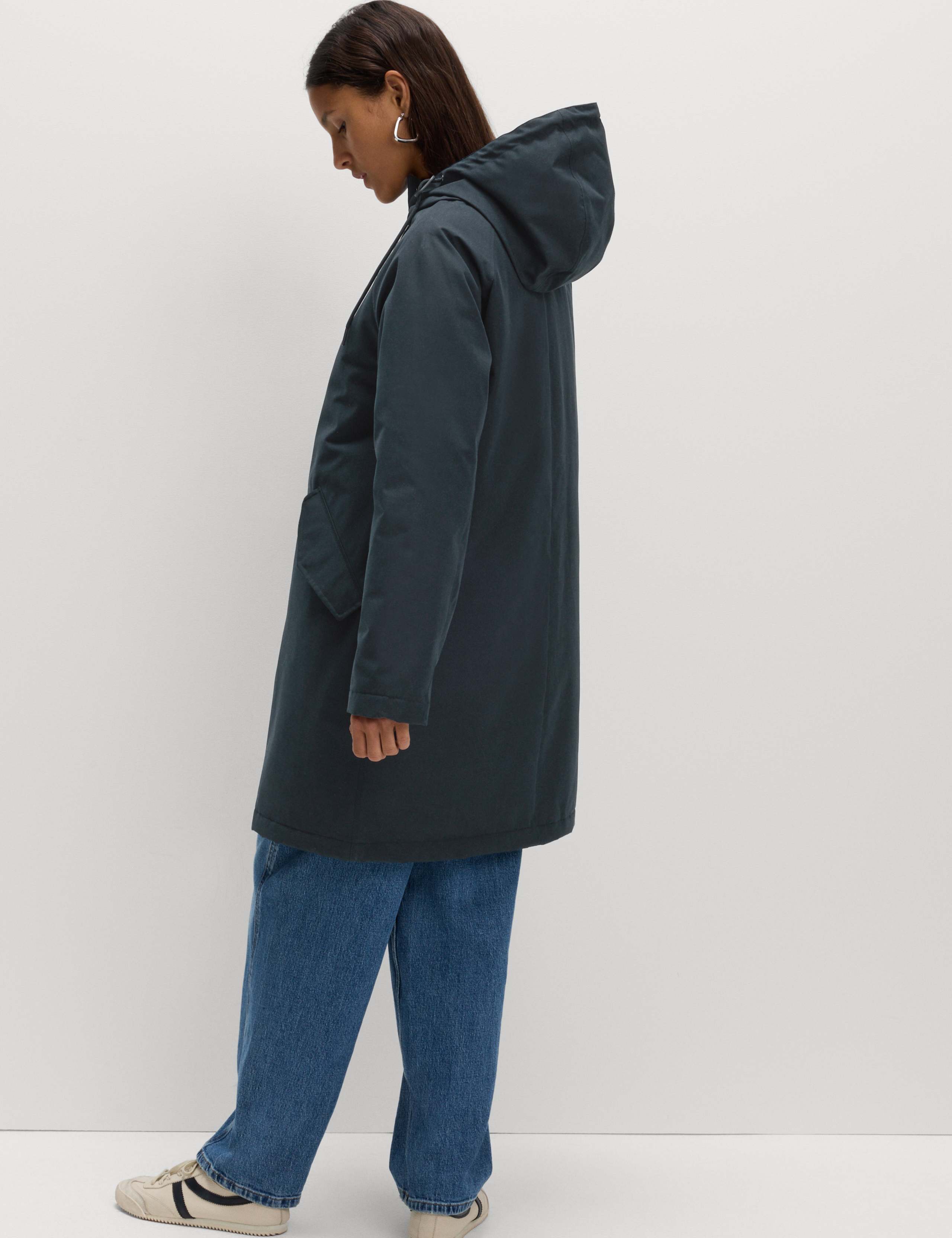 Hooded Longline Rain Jacket 5 of 8