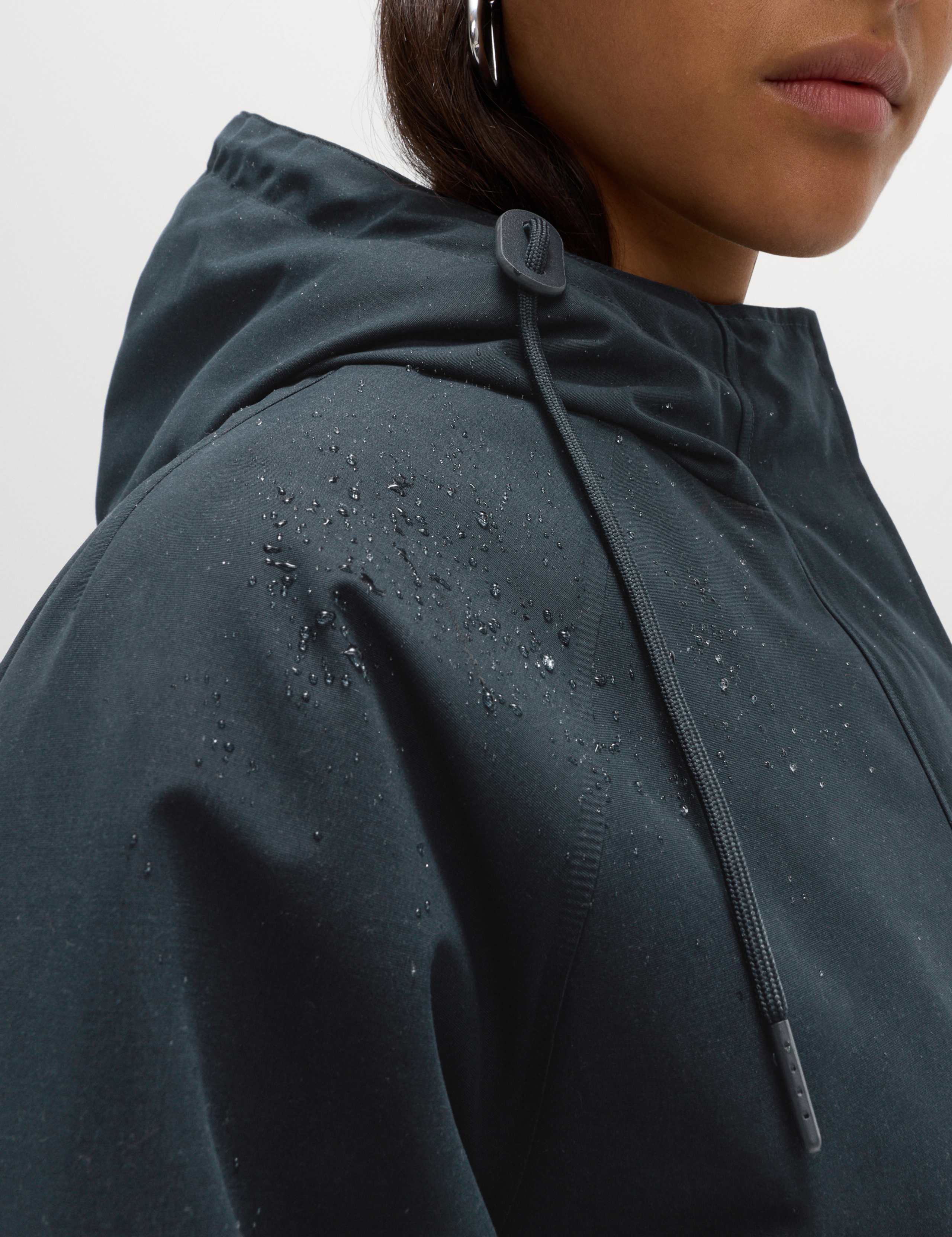 Hooded Longline Rain Jacket 7 of 8