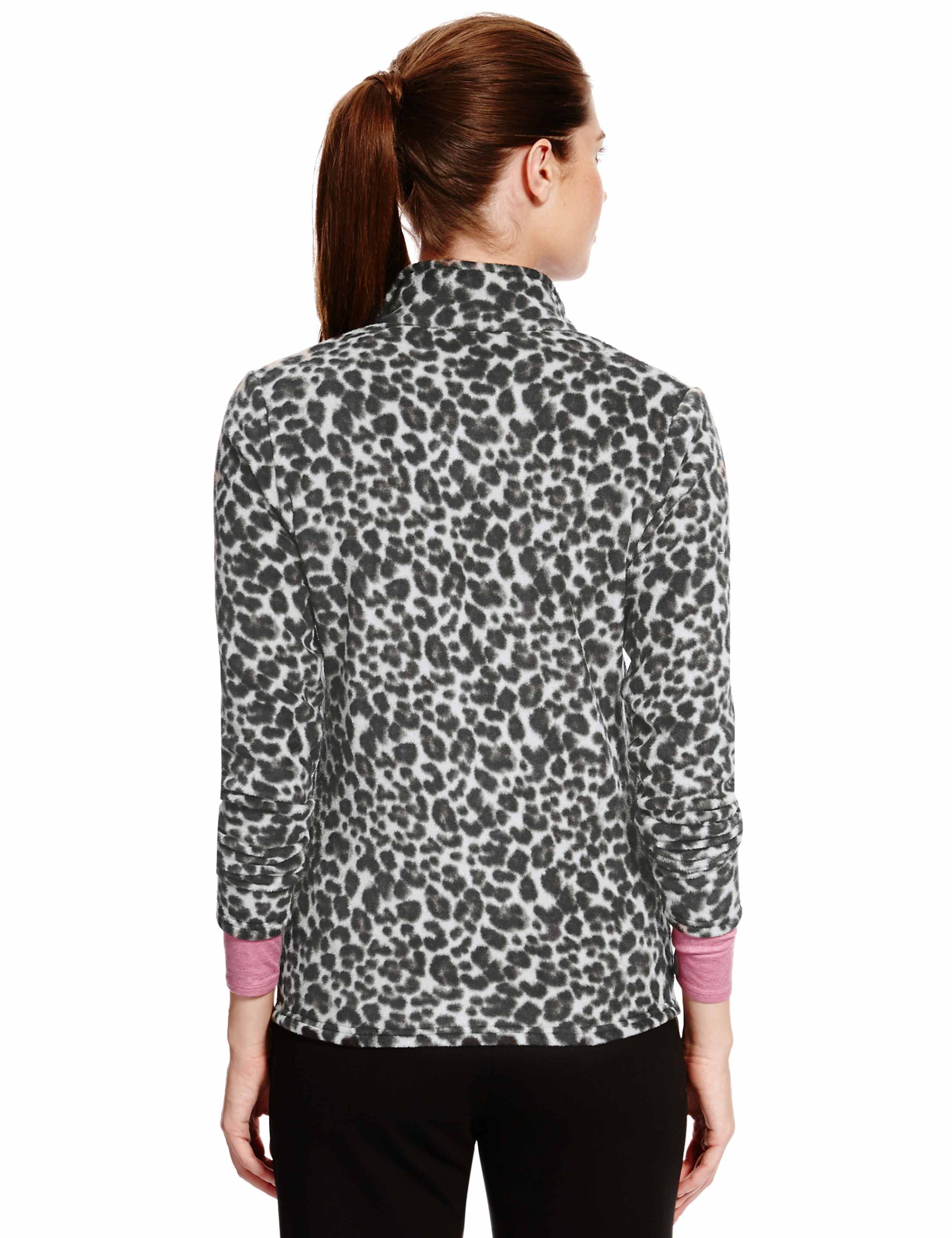Anti Bobble Long Sleeve Animal Print Fleece Jacket 4 of 4