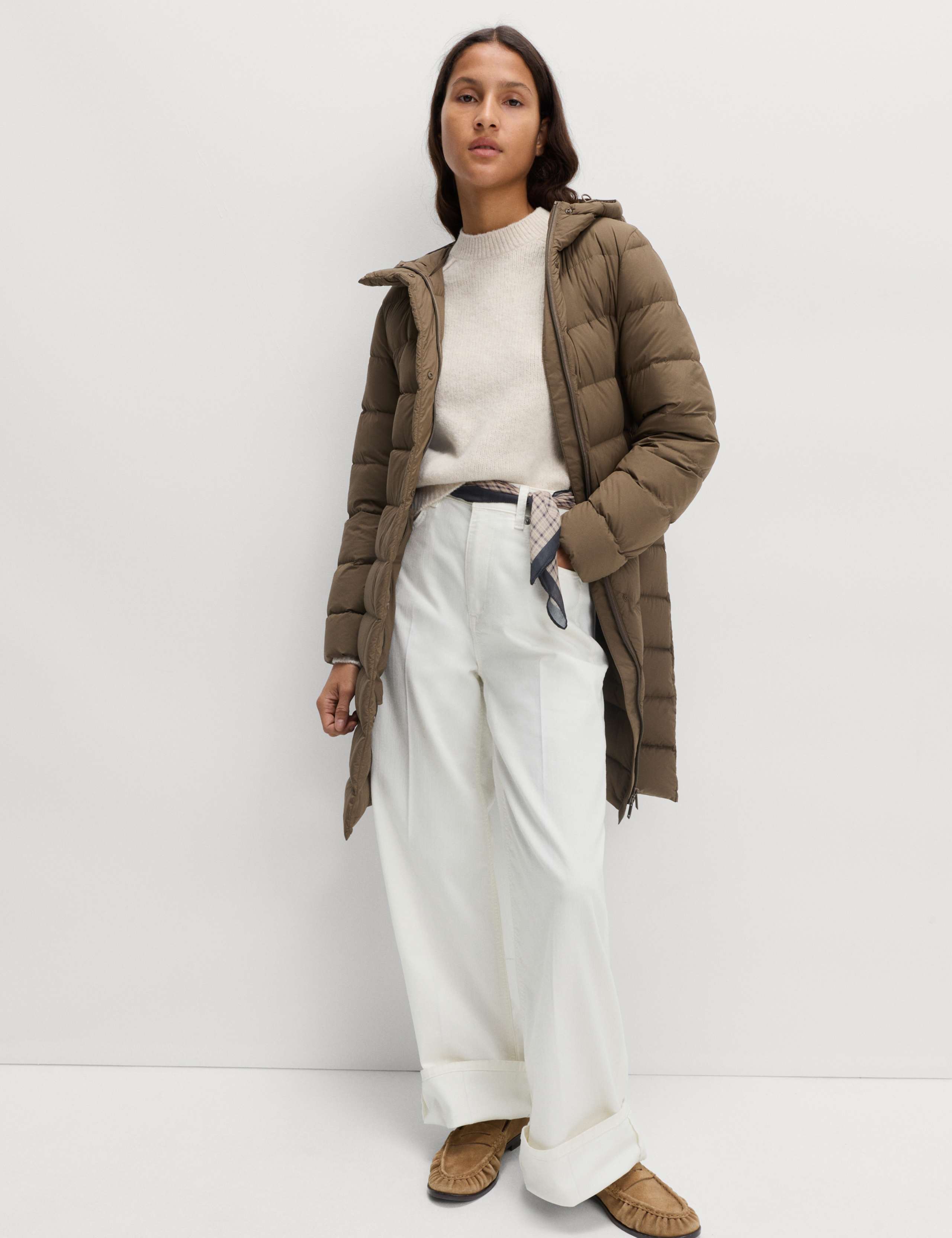Feather & Down Hooded Duvet Coat 2 of 6
