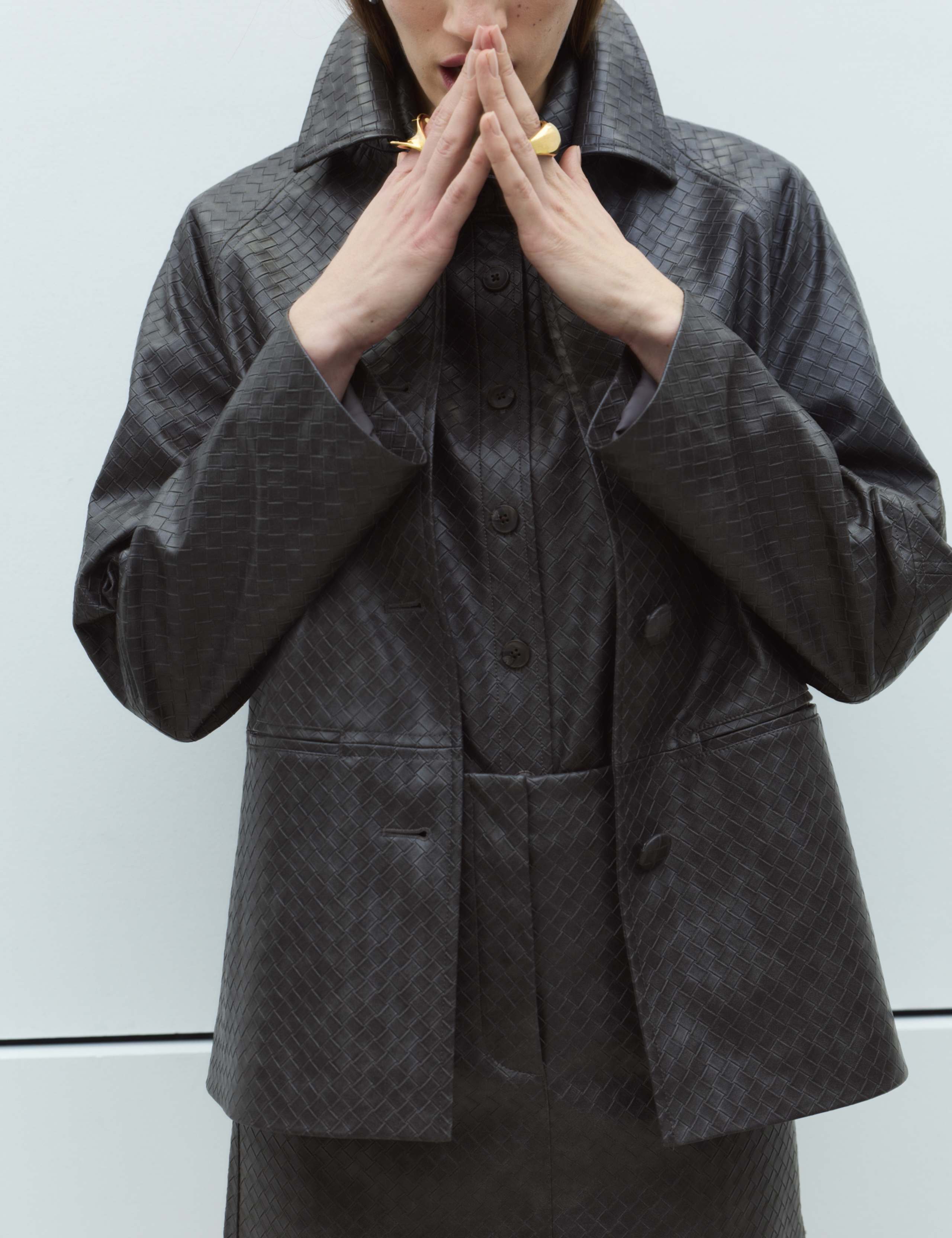 Textured Faux Leather Jacket 4 of 6