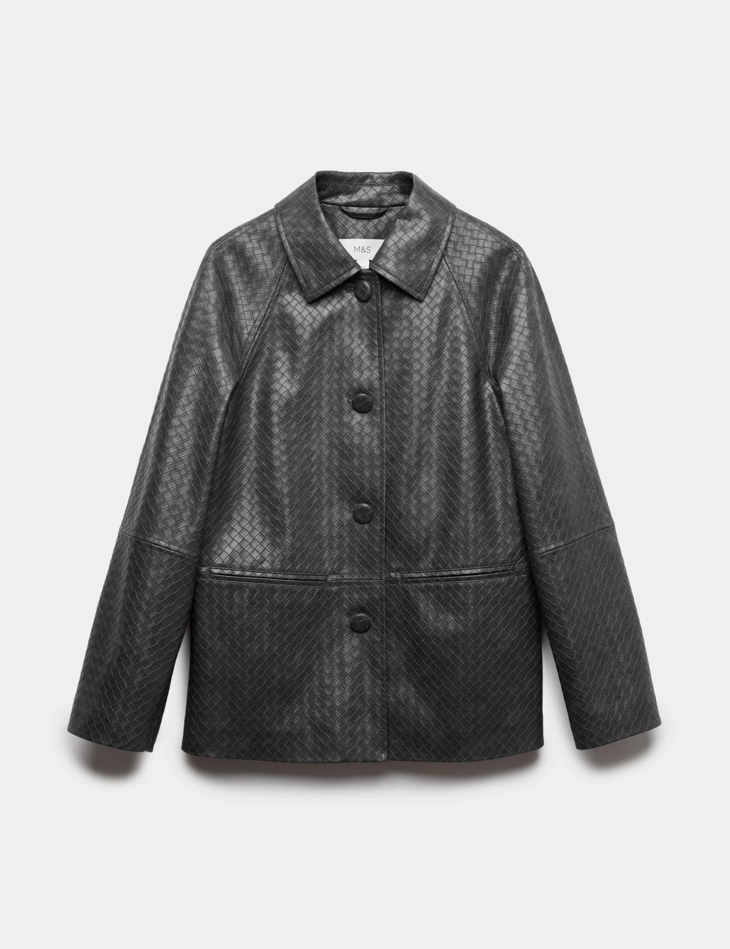 Textured Faux Leather Jacket 2 of 7