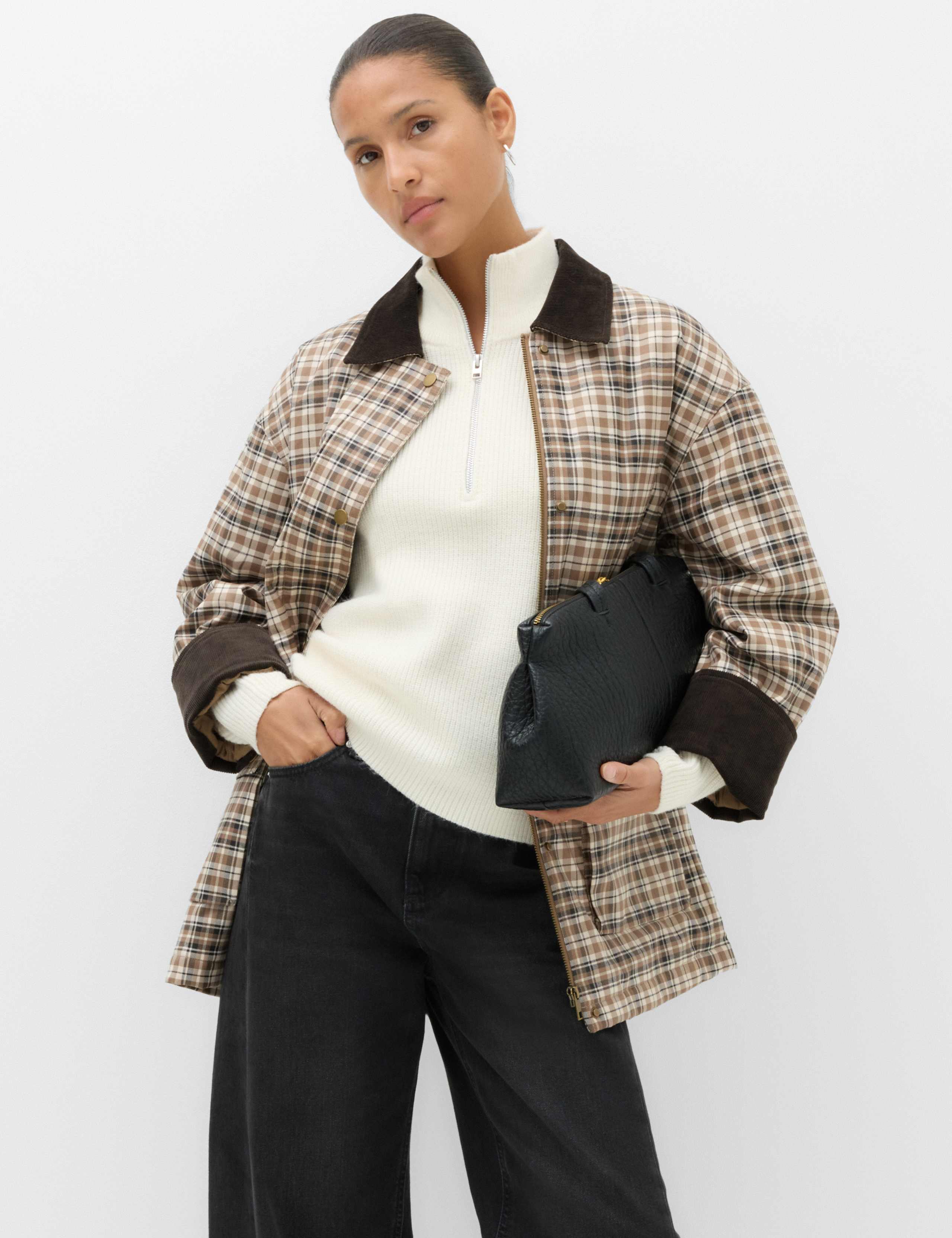 Checked Utility Jacket with Stretch 5 of 6
