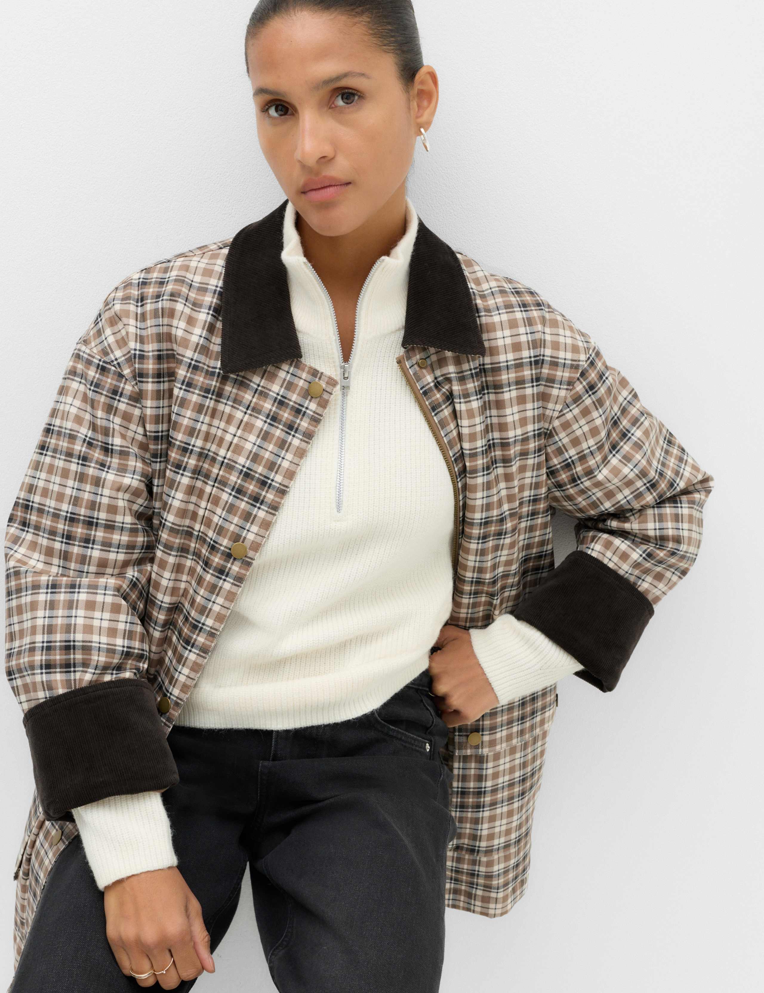 Checked Utility Jacket with Stretch 6 of 6